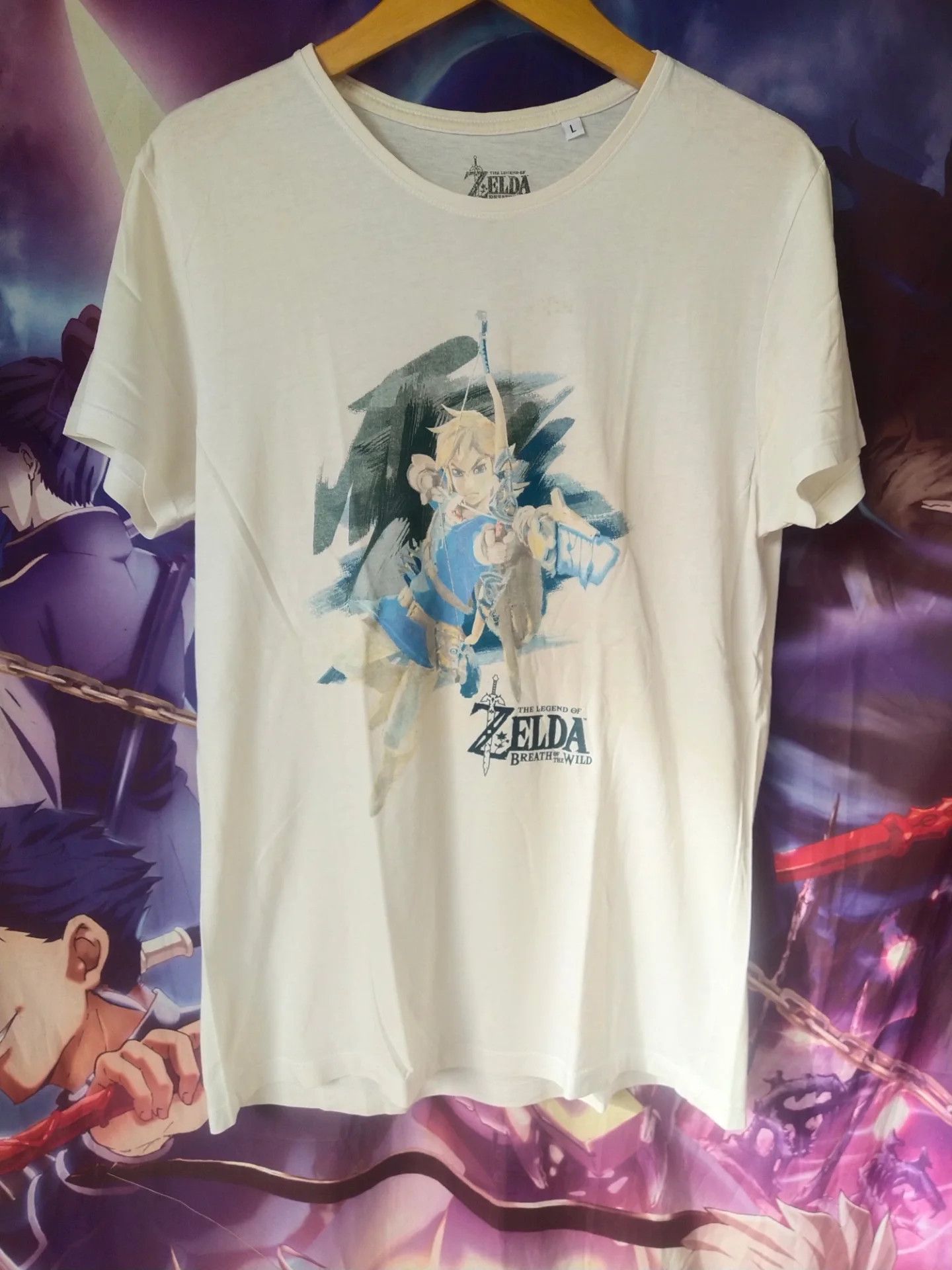 Nintendo The Legend of Zelda Breath of The Wild White Art Game Tee Size US M / EU 48-50 / 2 - 1 Thumbnail