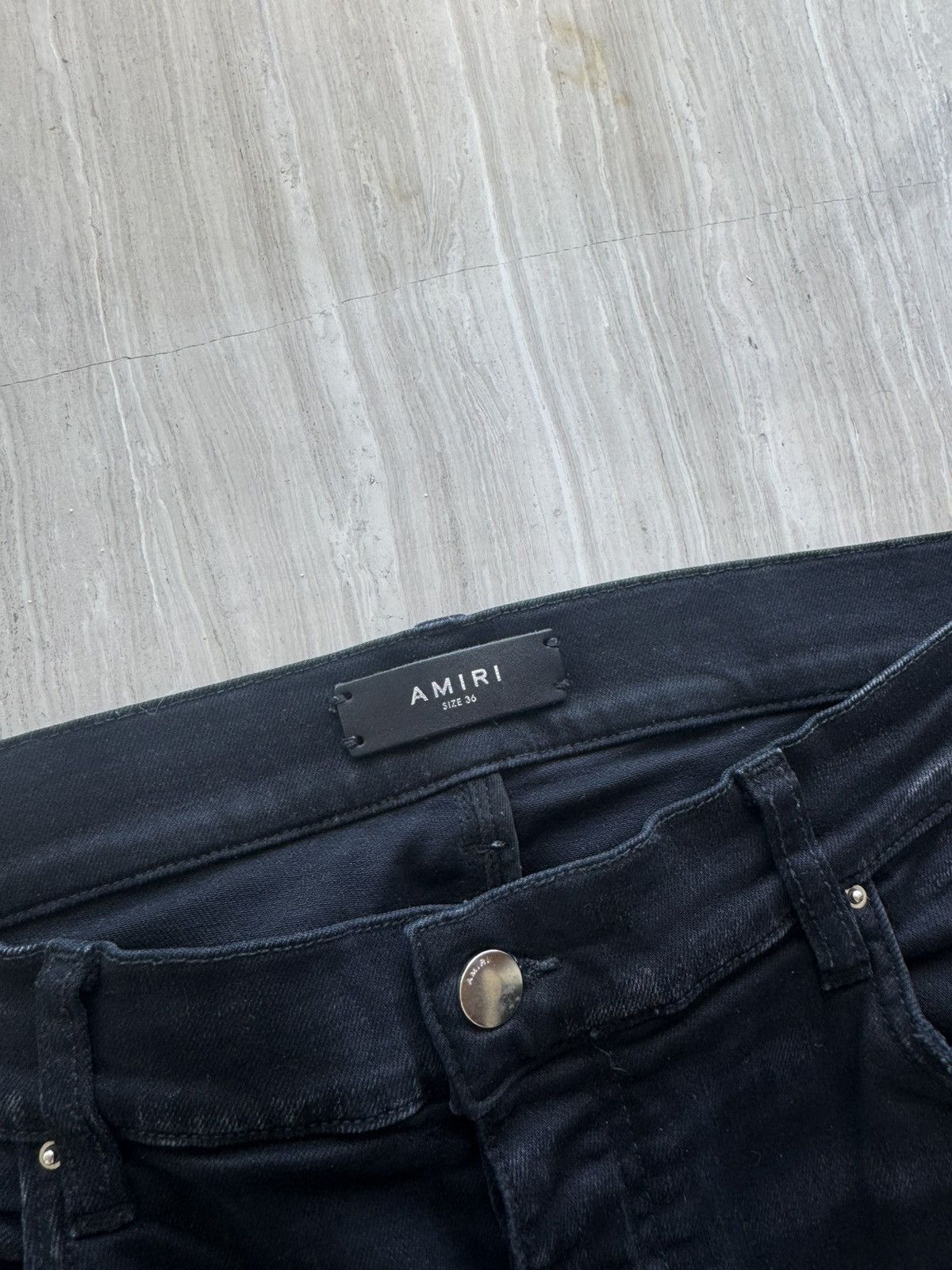Amiri Amiri Antique Black Plaid Thrasher Denim Jeans Size US 36 / EU 52 - 2 Thumbnail