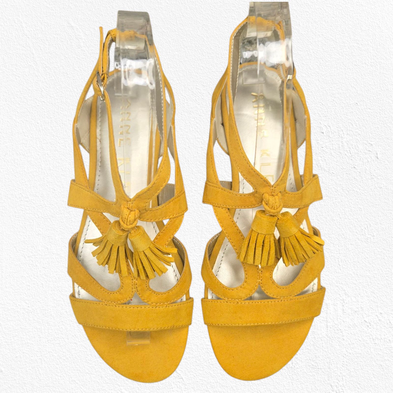 Anne Klein Anne Klein Noreen Yellow Suede Tassel Flat Sandals Size 6 Size US 6 / IT 36 - 12 Thumbnail