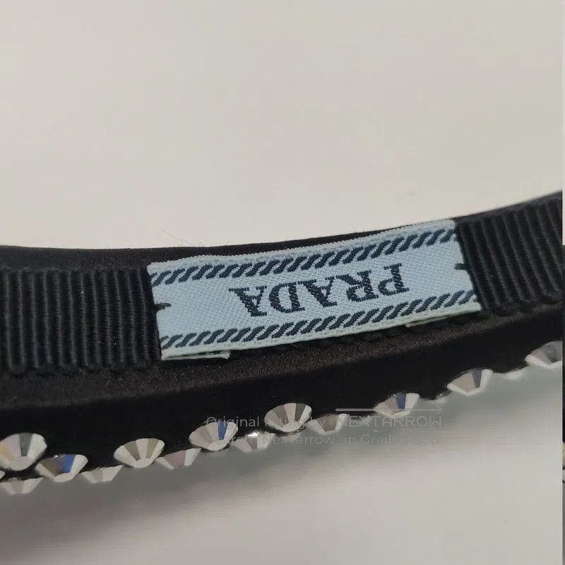 Prada Prada Colorful Crystal Satin Headband. Size ONE SIZE - 7 Thumbnail