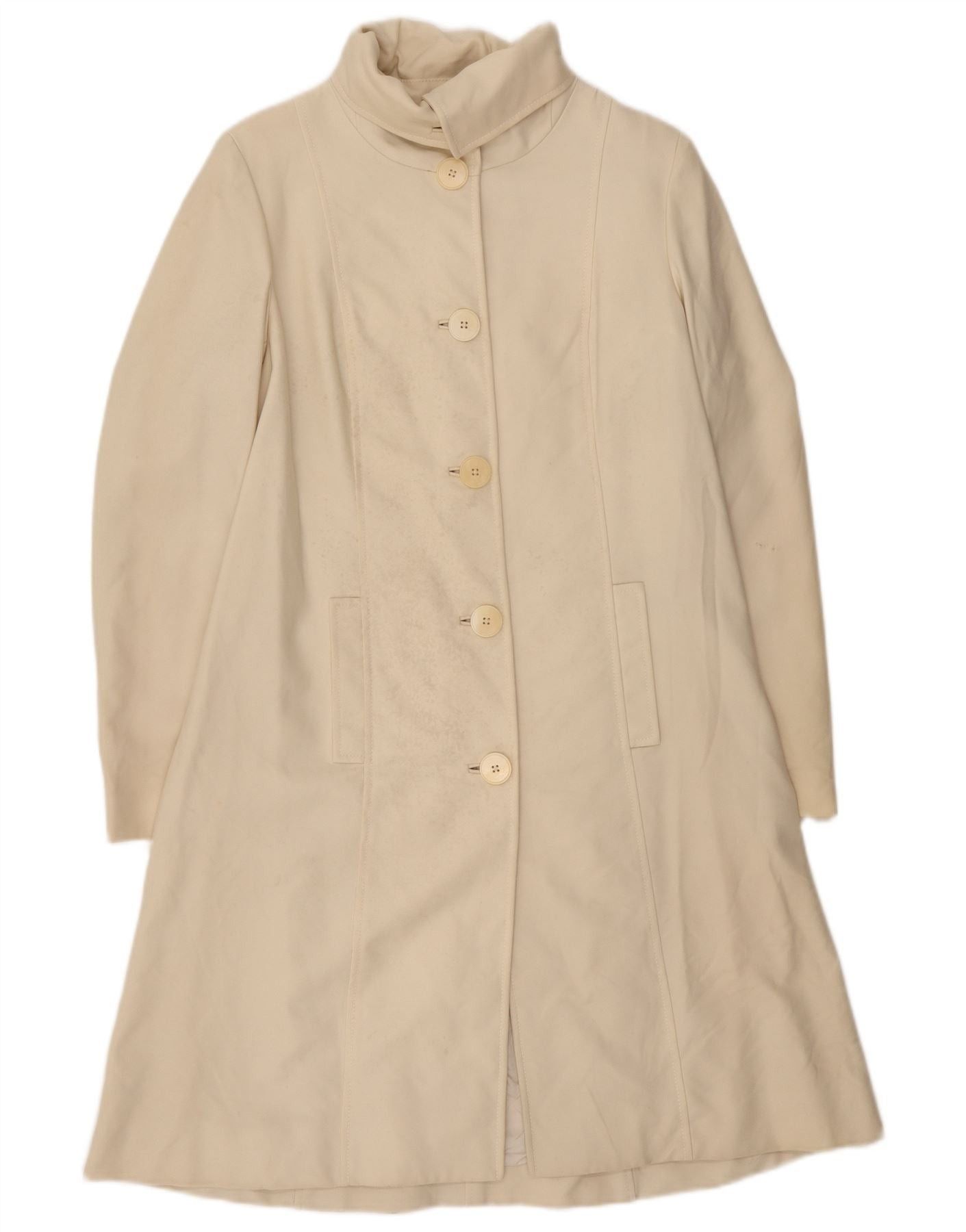 Ralph Lauren Womens Overcoat US 10 Large Off White Wool Size XS / US 0-2 / IT 36-38 - 1 Thumbnail