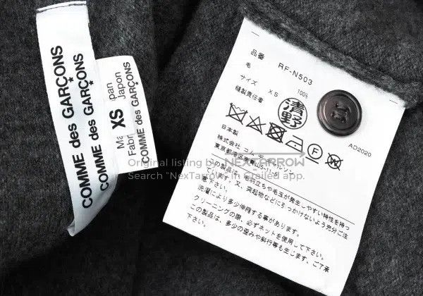 Comme des Garcons Comme des Garcons Gray vintage V-neck knit top Size XS / US 0-2 / IT 36-38 - 9 Thumbnail