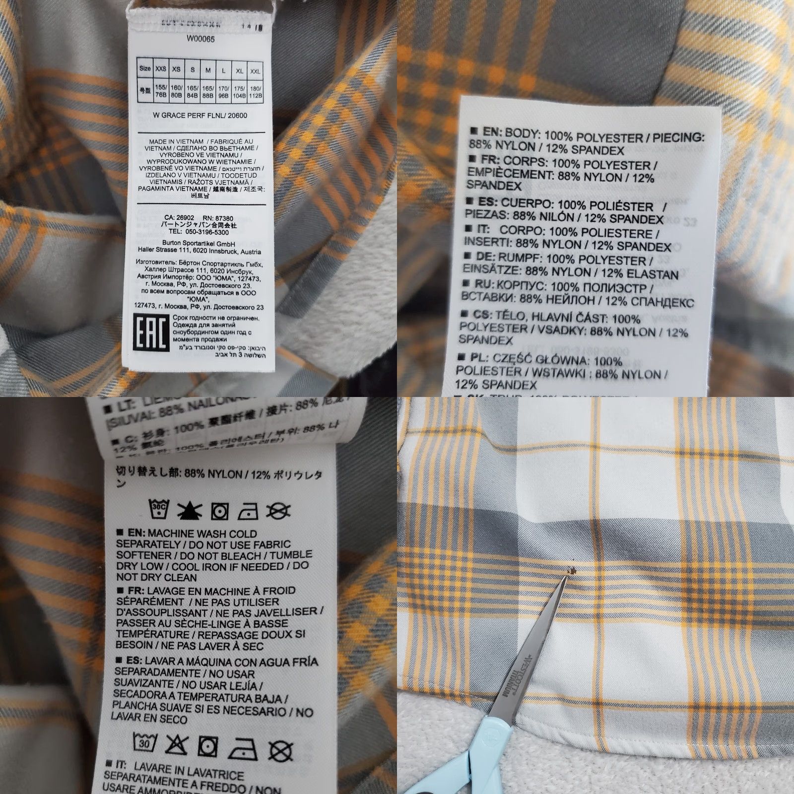 Burton VINTAGE Burton Shirt Women S Plaid Grace Performance Flannel Snap Front Top Outdoor FLAW Size S / US 4 / IT 40 - 9 Thumbnail