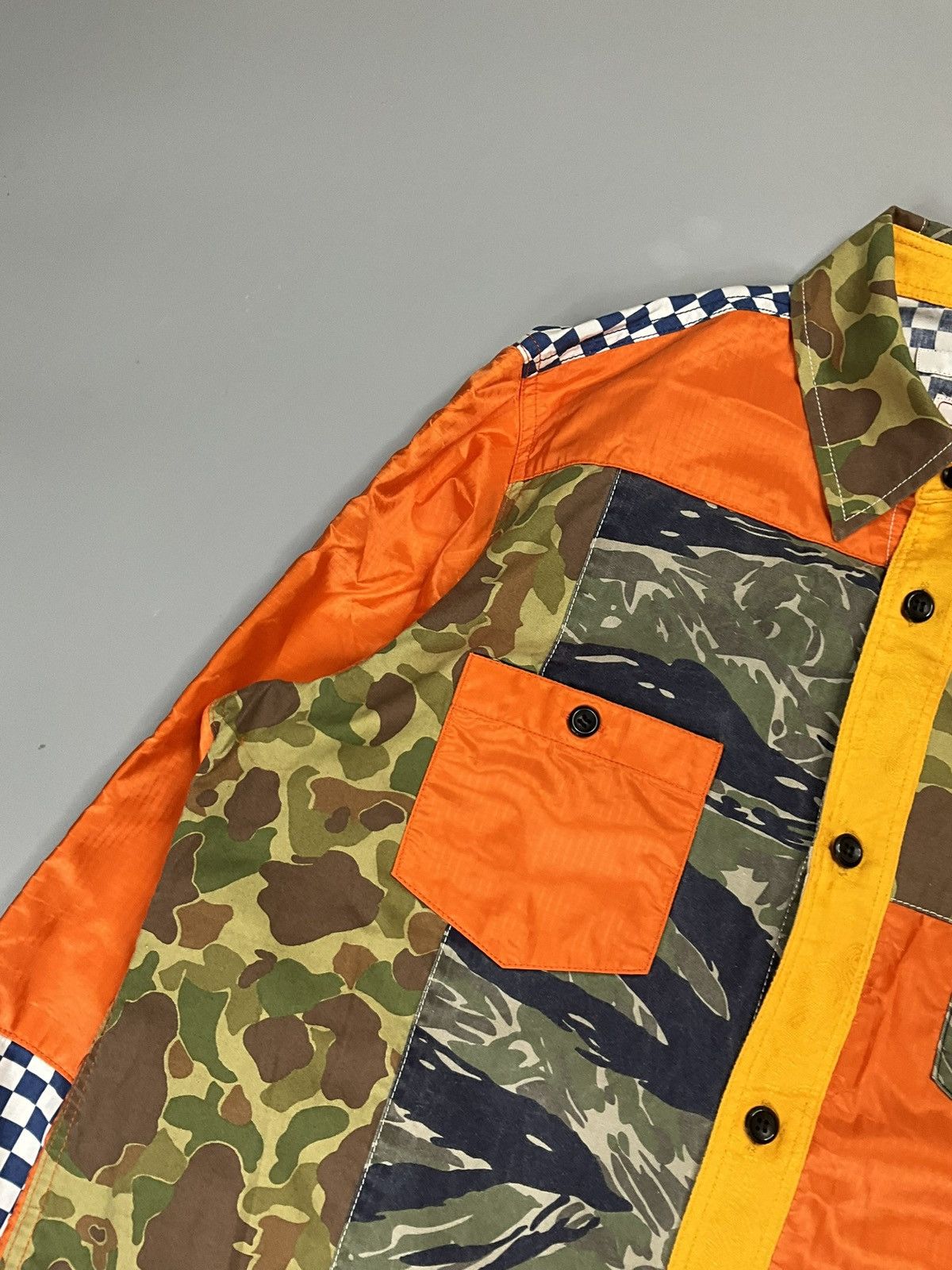 FDMTL FDMTL Boro Patchwork Rinse Shirt Size US L / EU 52-54 / 3 - 6 Thumbnail