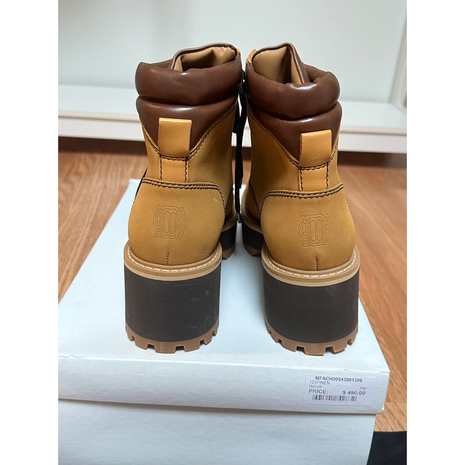 Maje NEW Maje Brown Nubuck Combat Boots Brown size 40 Size US 9.5 / IT 39.5 - 8 Thumbnail