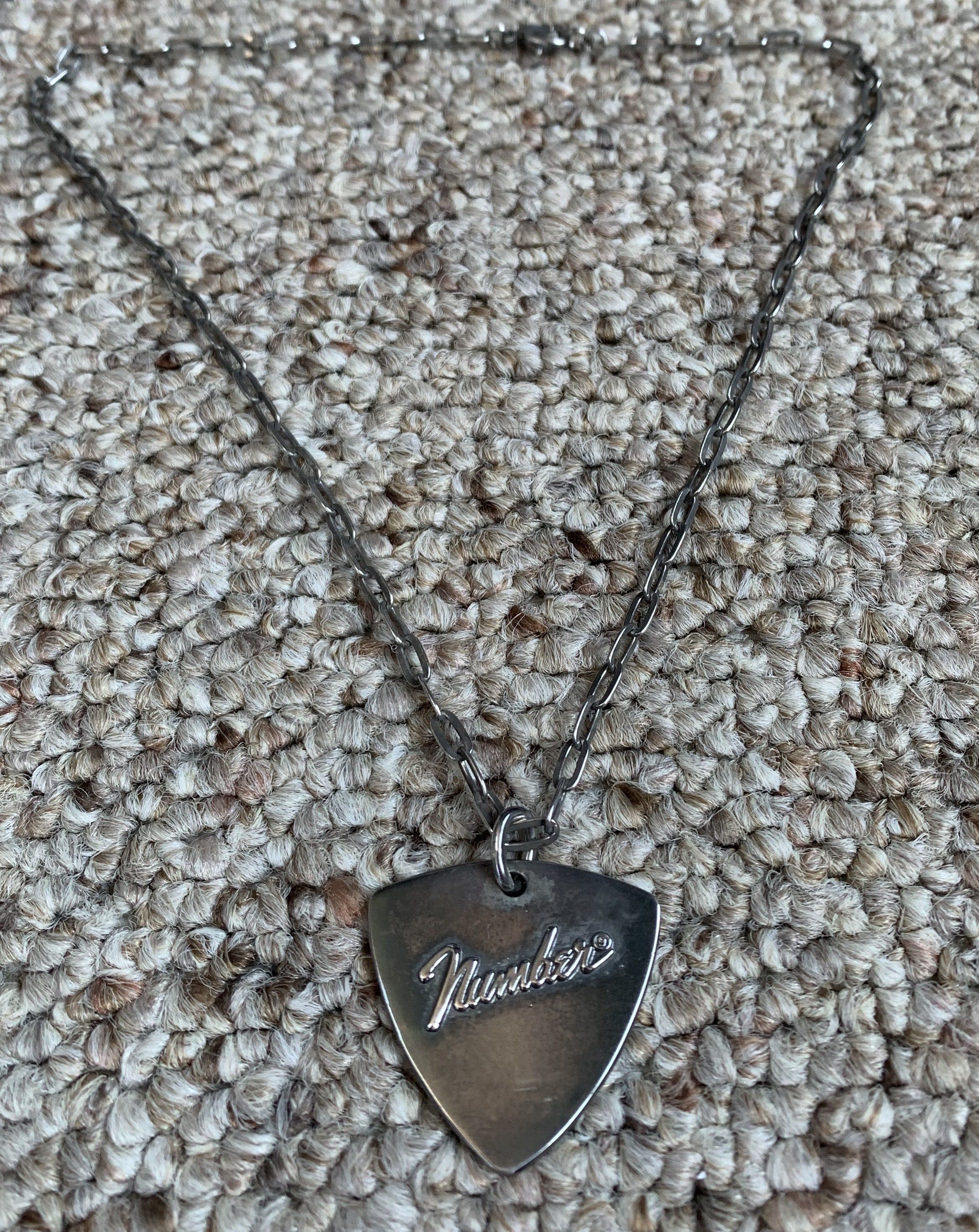 Number (N)ine F/W 2005 Number (N)ine Silver Fender Guitar Pick Necklace Size ONE SIZE - 2 Thumbnail
