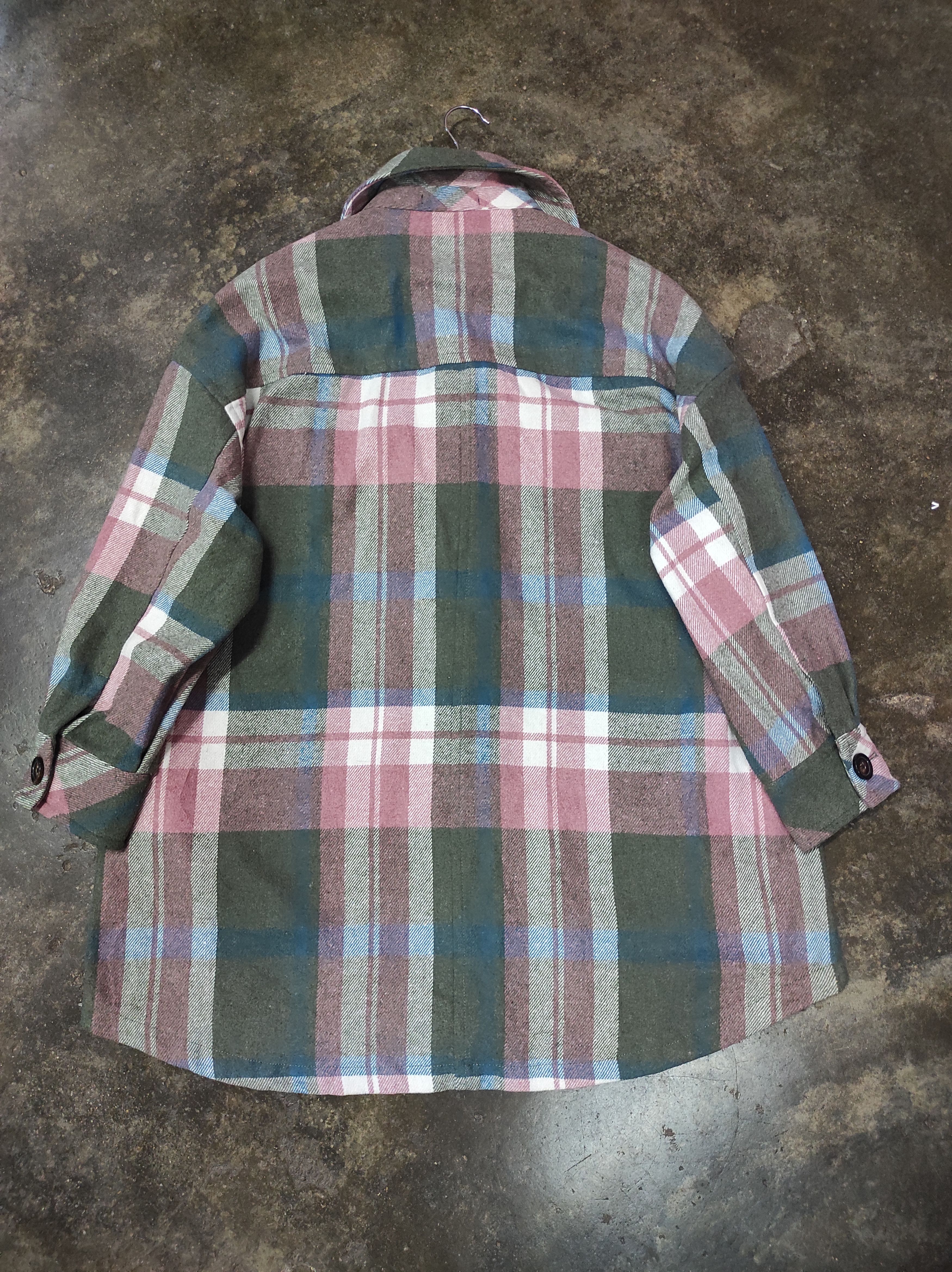 Japanese Brand RODEO CROWNS PLAID OVERSIZED FLANNEL SHIRT Size ONE SIZE - 5 Thumbnail