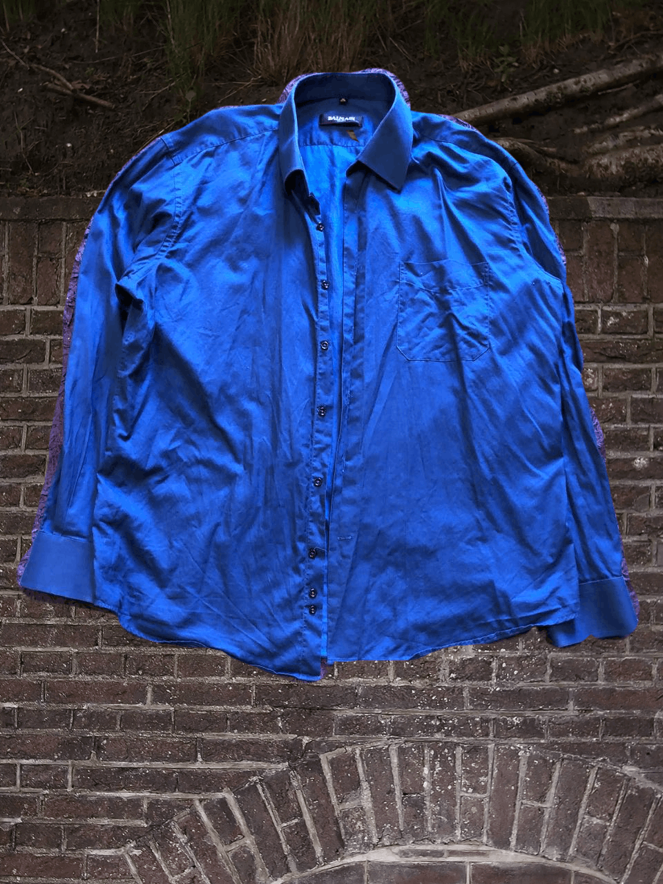 Balmain Vintage Balmain blue button-down shirt Y2K Size US XL / EU 56 / 4 - 1 Thumbnail
