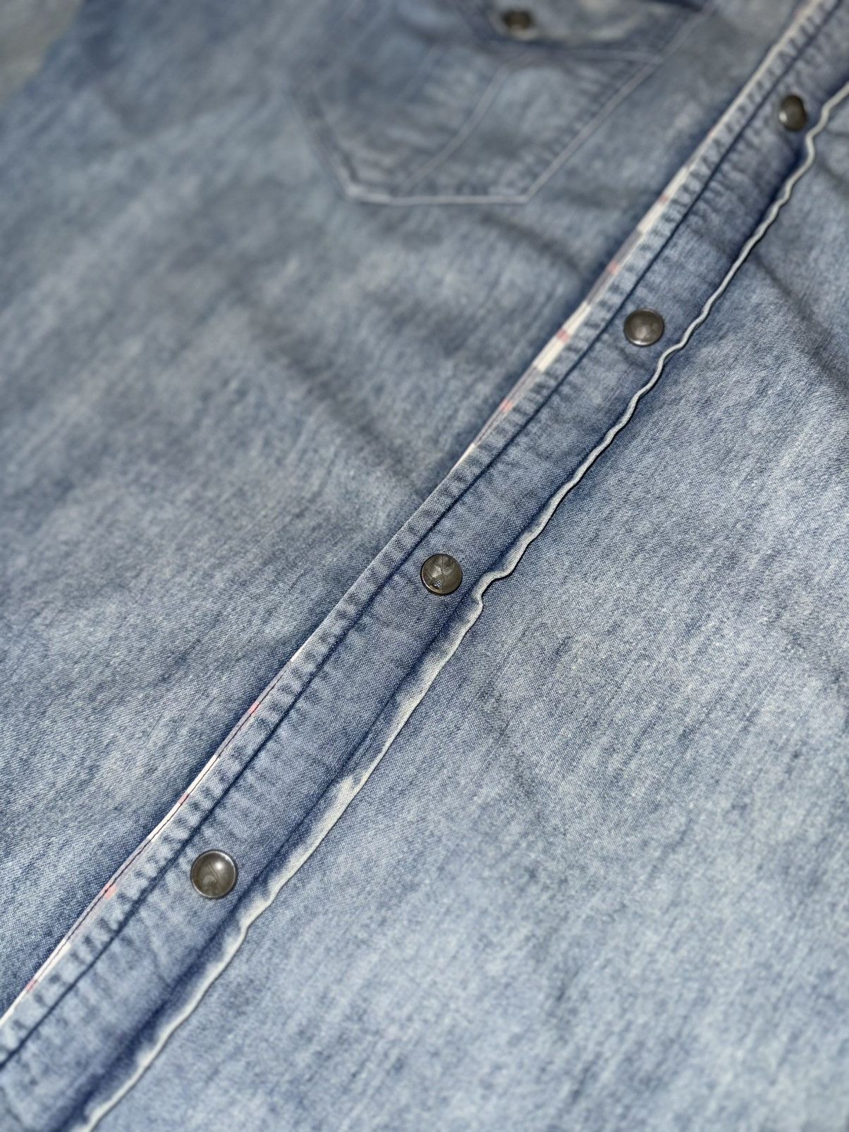 Armani [EU L] Armani Jeans Vintage Washed Western Denim Shirt Size US L / EU 52-54 / 3 - 4 Thumbnail