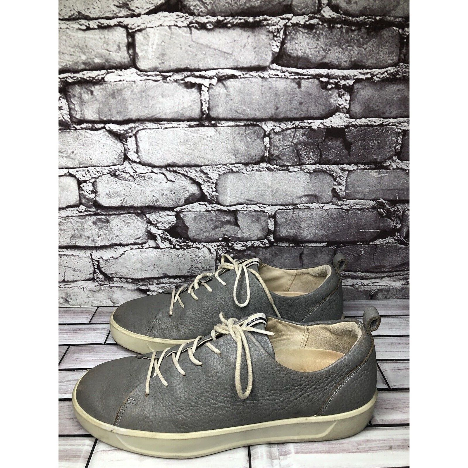 Ecco Ecco Danish Gray Leather Lace Up Casual Low Sneaker Shoes Wo Size US 10 / IT 40 - 1 Thumbnail