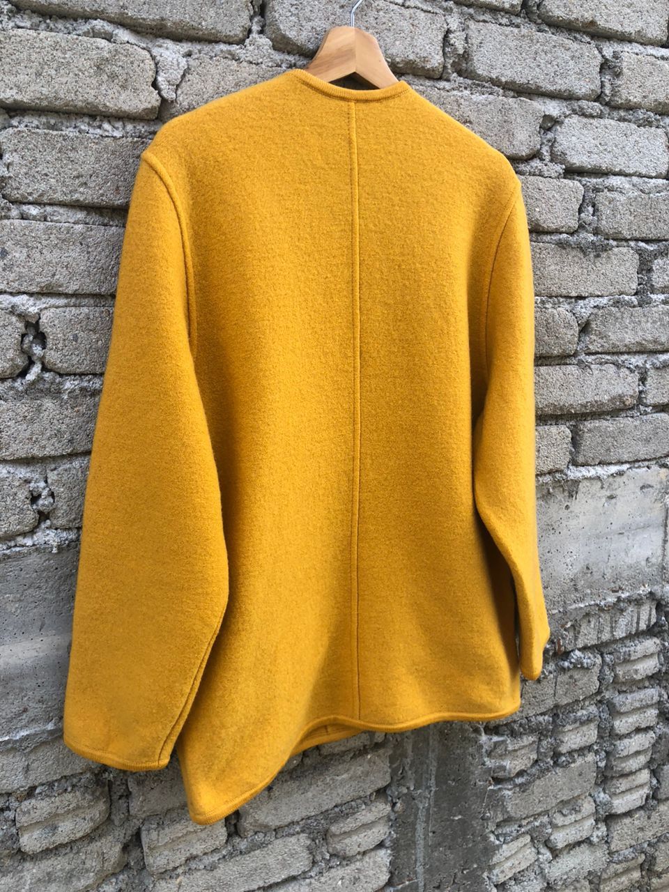 Kurt Geiger Vintage Geiger Wool Yellow Button Jacket Size M / US 6-8 / IT 42-44 - 7 Thumbnail