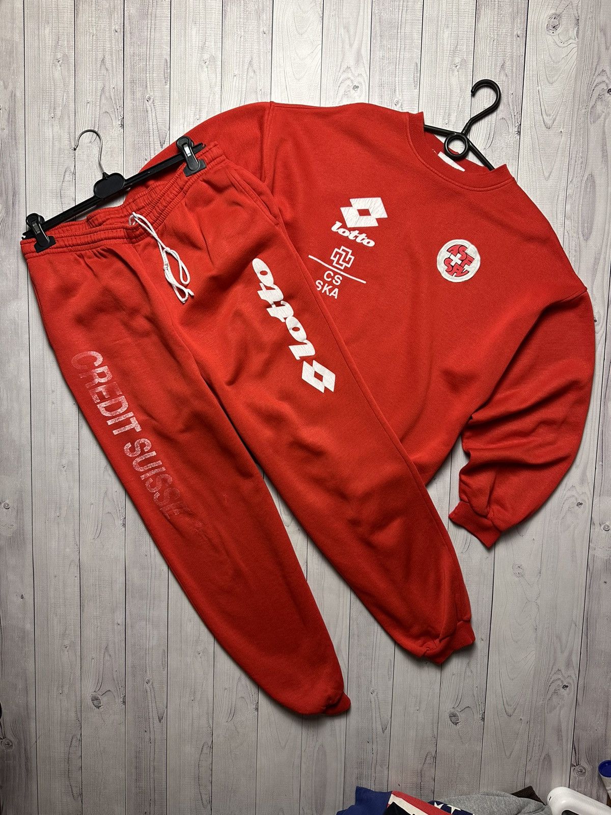 Vintage Switzerland soccer tracksuit lotto big logo size M