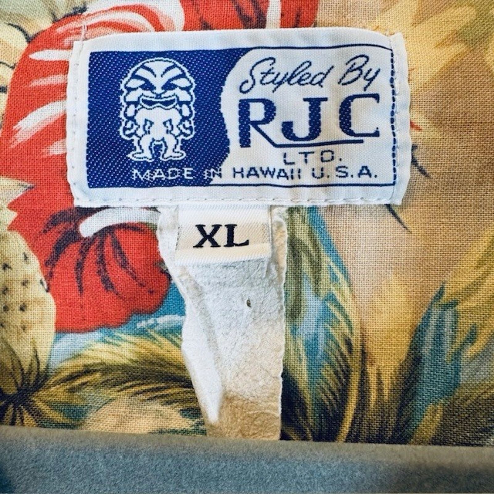 Other RJC Ltd Hawaiian Shirt Large Surfing Palms Hibiscus USA VTG Size US XL / EU 56 / 4 - 3 Thumbnail