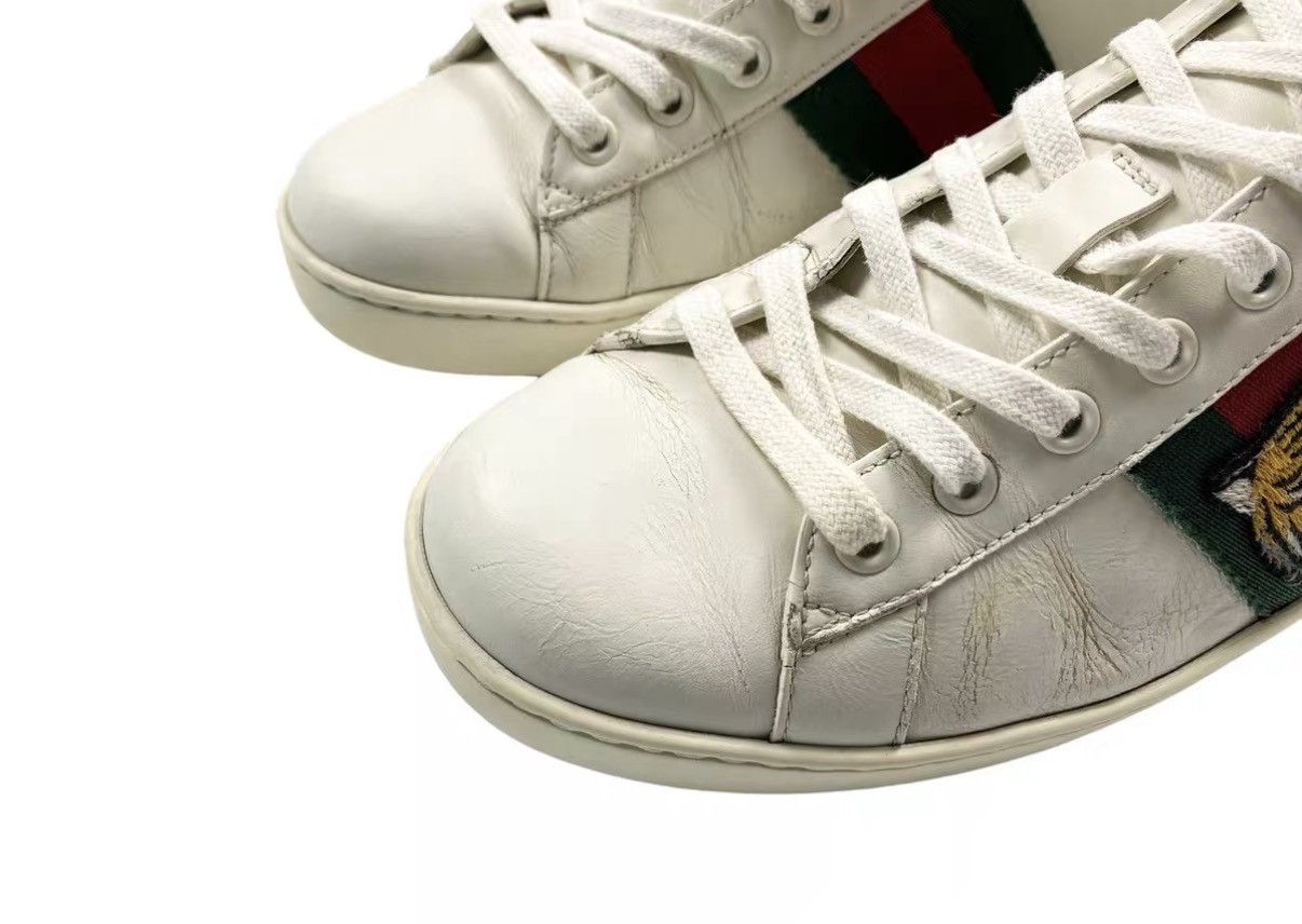 Gucci Gucci Ace Tiger Head White Sneakers J31 Size US 8 / EU 41 - 2 Thumbnail