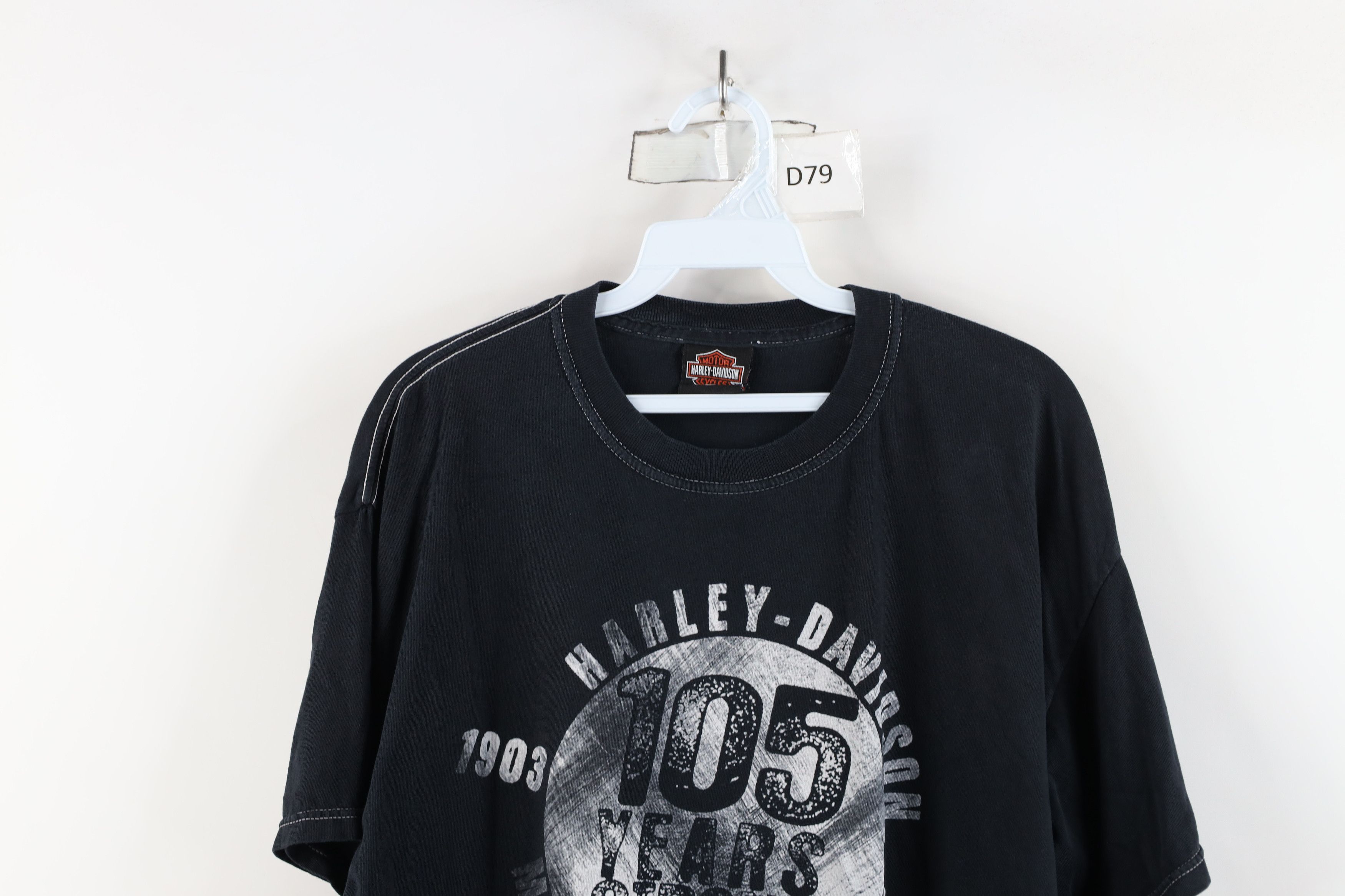 Harley Davidson × Vintage Vintage Y2K Harley Davidson Big Logo T-Shirt Black Size US L / EU 52-54 / 3 - 2 Thumbnail