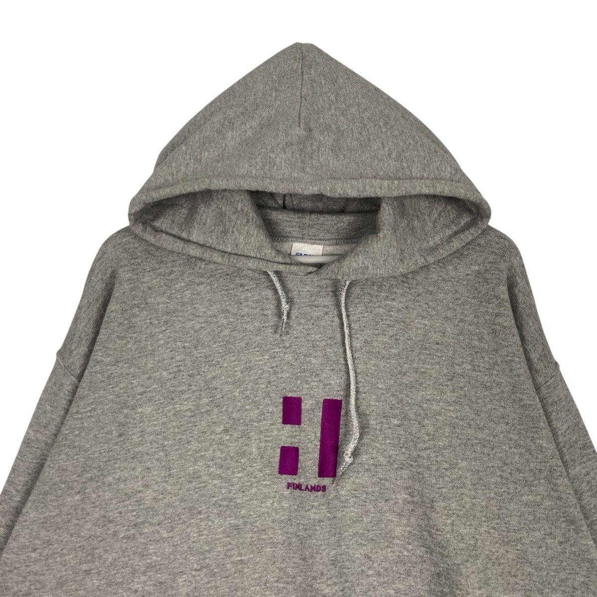 Gildan × Vintage Vintage Gildan Heavy Hoodie Printed Sweater Gray Size US M / EU 48-50 / 2 - 4 Thumbnail