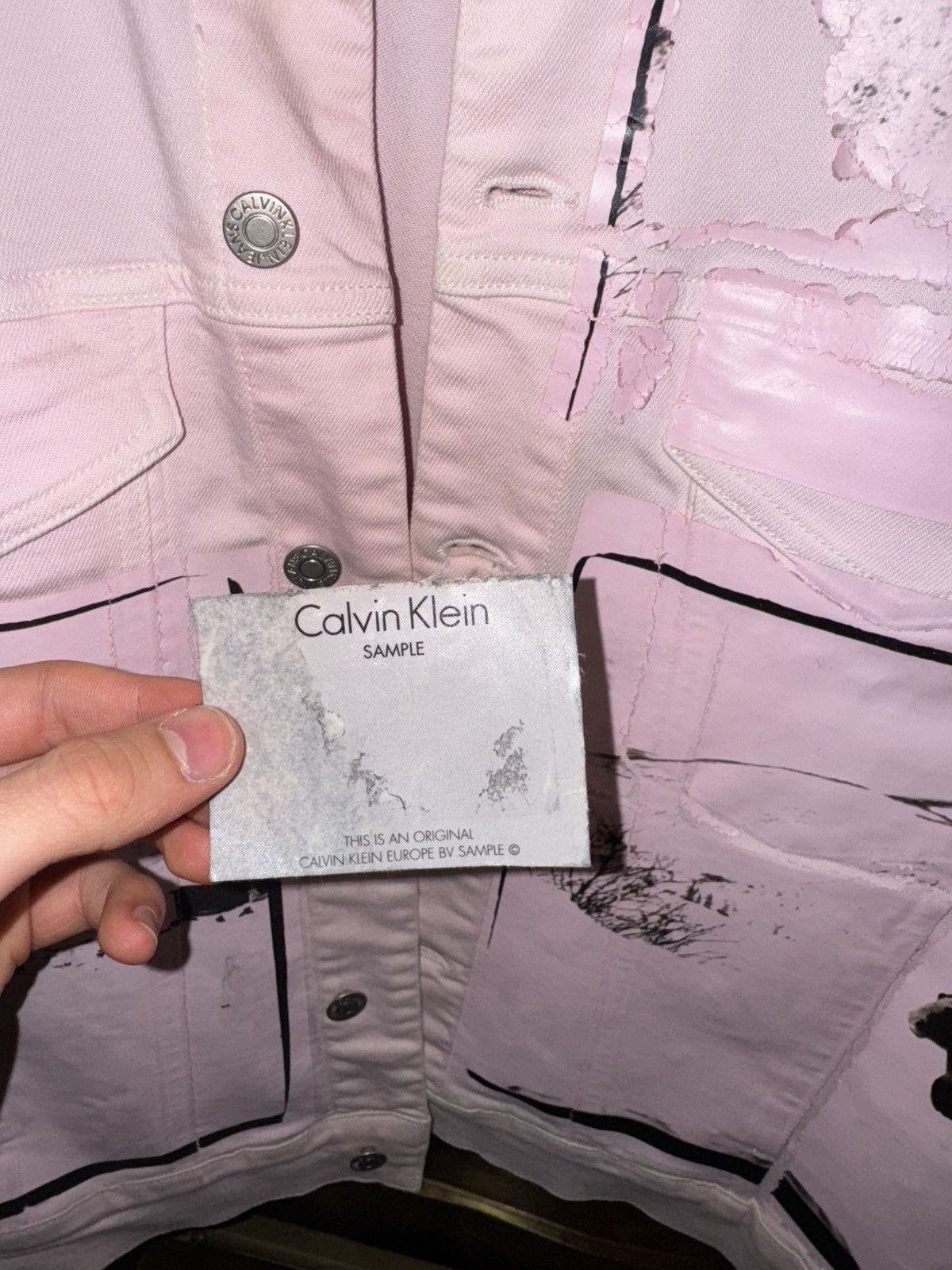Calvin Klein 205W39NYC (SAMPLE) Raf Calvin Klein x Andy Warhol Denim Jacket pink Size US M / EU 48-50 / 2 - 5 Thumbnail