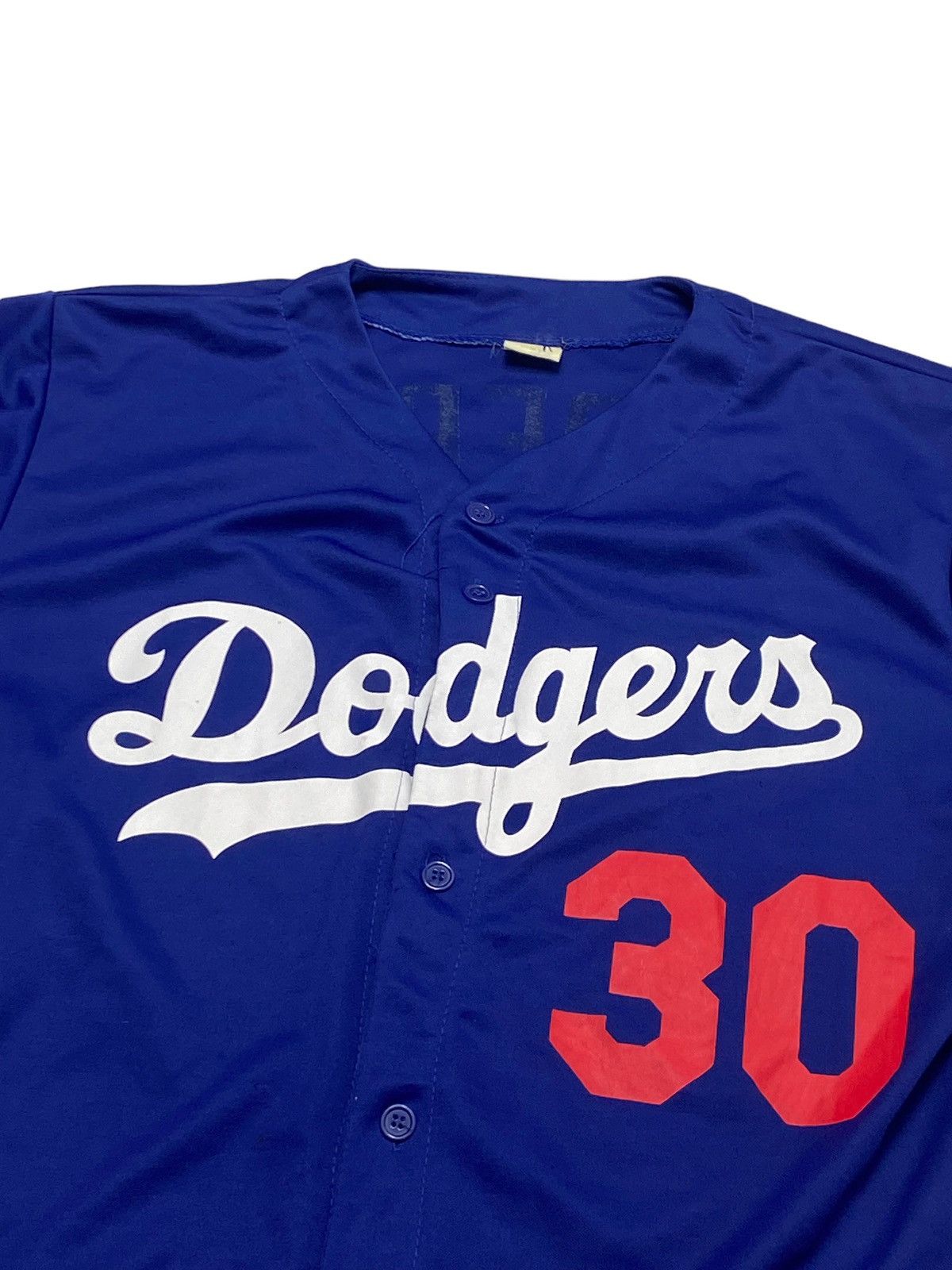 MLB Vintage LA DODGERS Blue Big Logo Jersey Size US XL / EU 56 / 4 - 2 Thumbnail