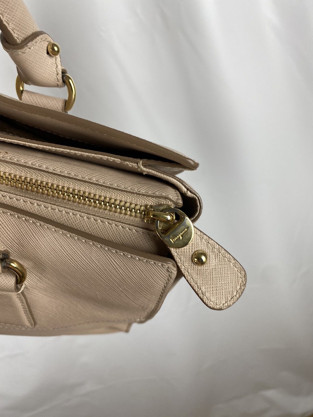 Salvatore Ferragamo Salvatore Ferragamo Becky Tote Bag Saffiano Leather Size ONE SIZE - 7 Thumbnail