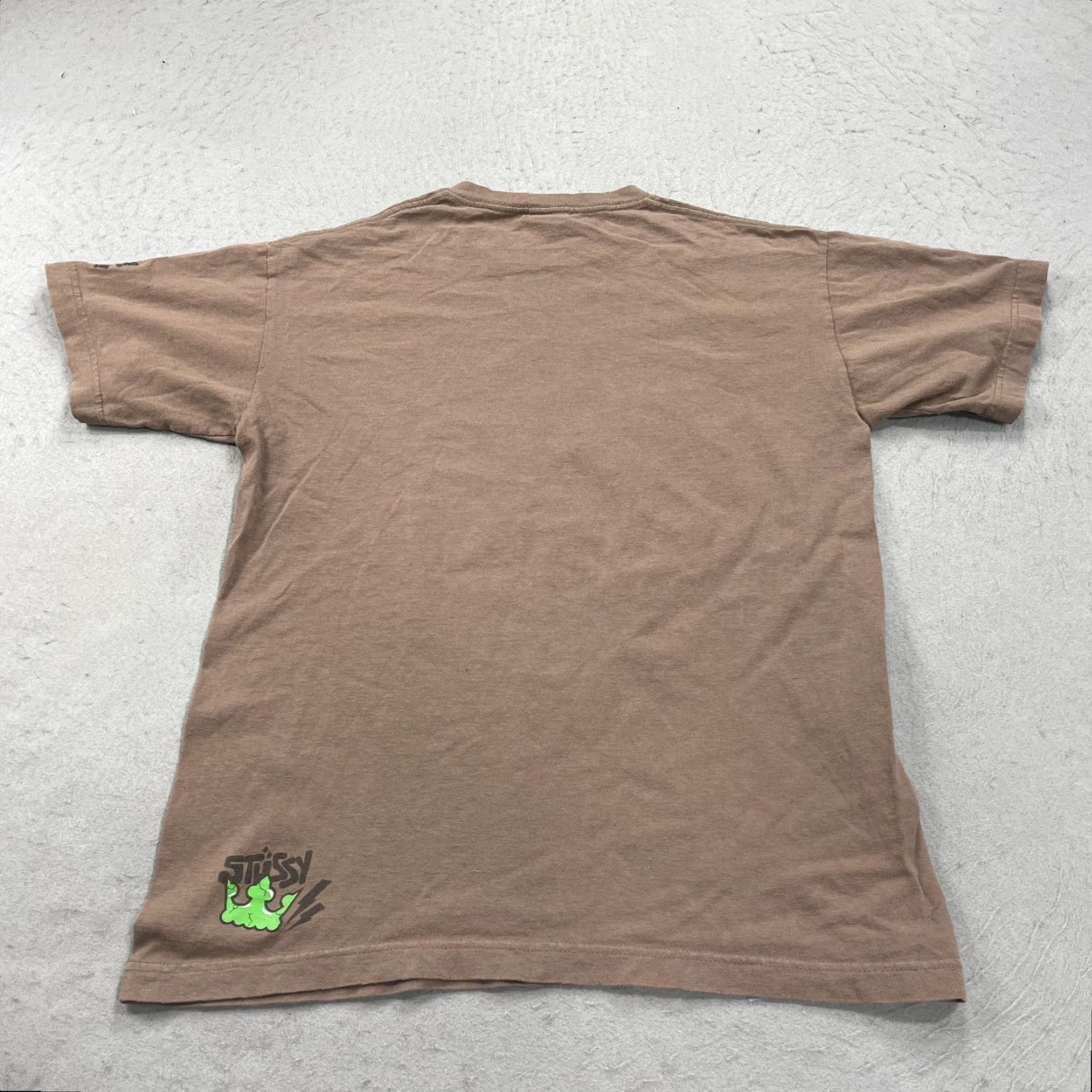 Logo 7 VINTAGE Stussy Shirt Mens M Brown Skull Graphic Tee Logo Y2K Size US M / EU 48-50 / 2 - 6 Thumbnail