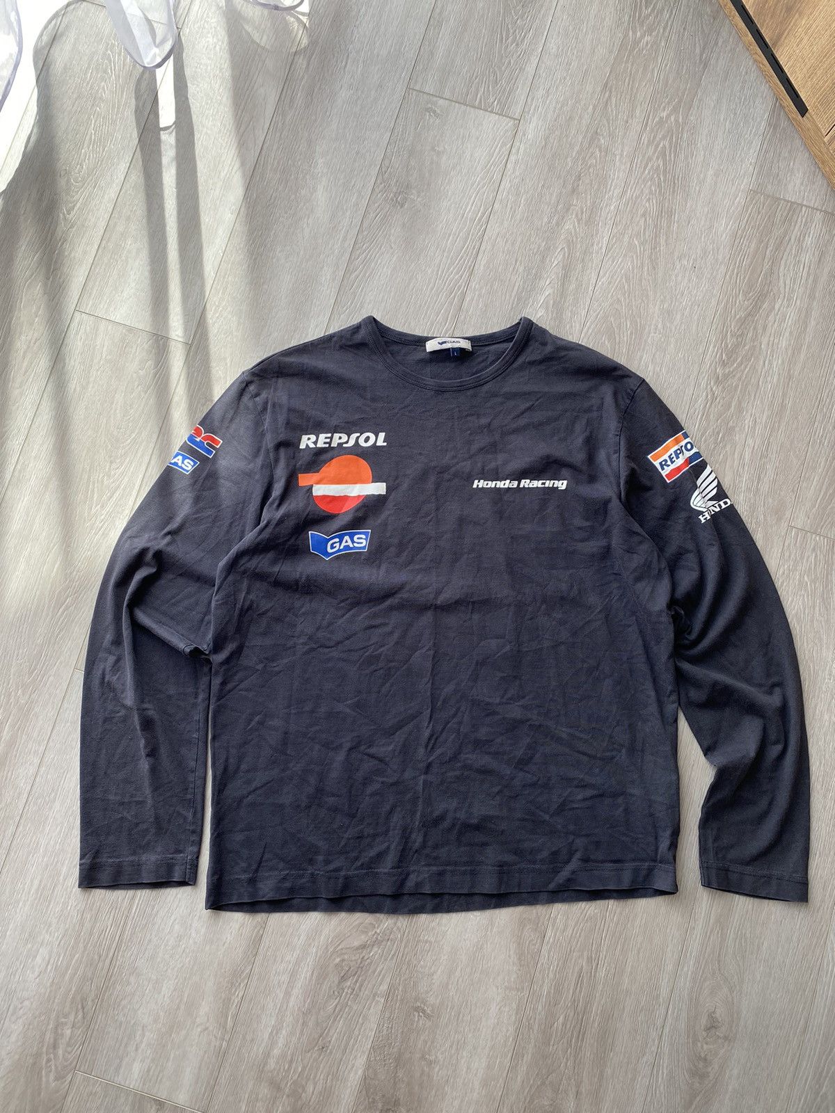 GAS × Honda Gas Jeans Honda Racing Logo Print Longsleeve T-Shirt Size US L / EU 52-54 / 3 - 3 Thumbnail
