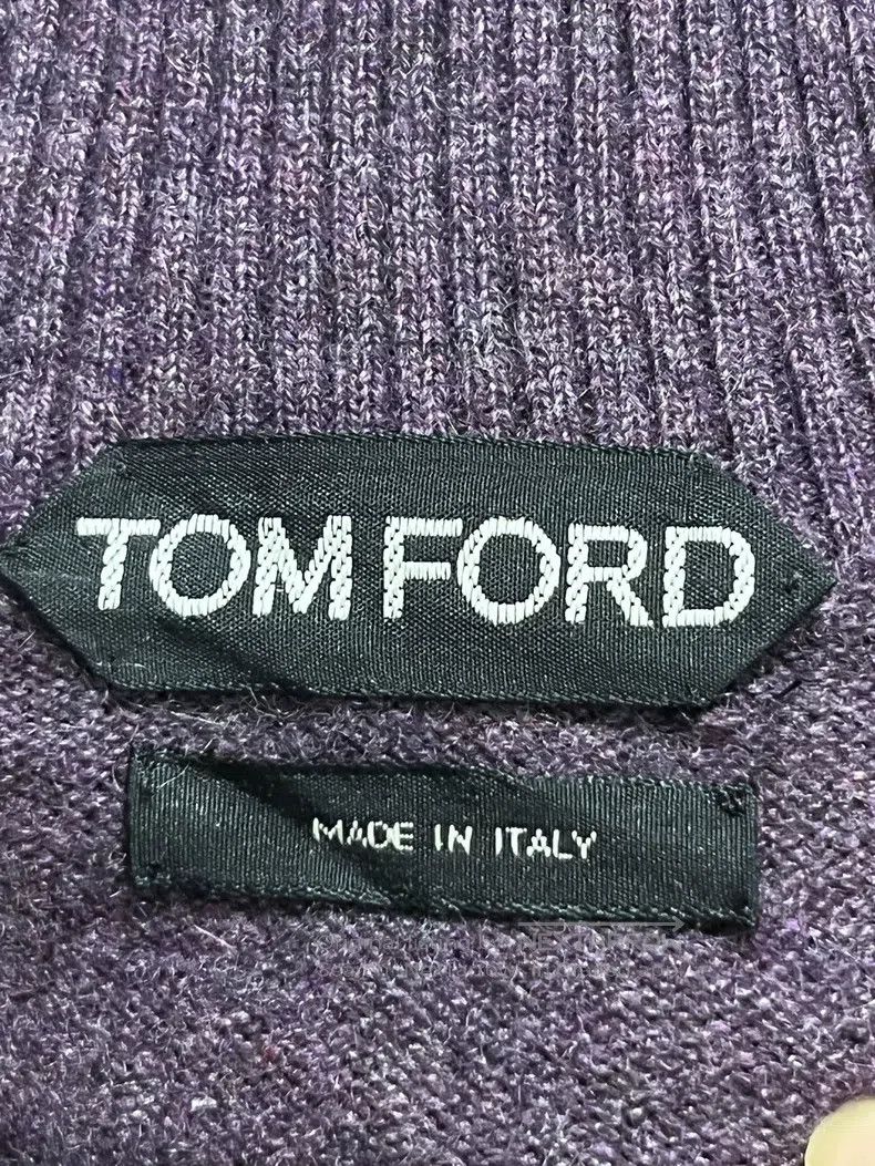 Tom Ford Tom Ford High-Neck Purple Mixed Color Men's Cashmere Sweat Size US S / EU 44-46 / 1 - 6 Thumbnail