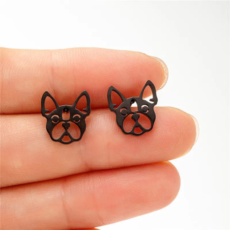 Jewelry Mini French Bulldog Earrings Charm Earring Gift Size ONE SIZE - 1 Thumbnail