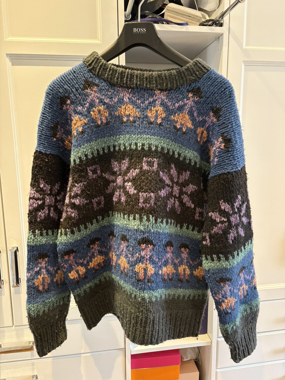 Vintage Vintage Fair Isle Hand-Knit Sweater Size US M / EU 48-50 / 2 - 1 Thumbnail