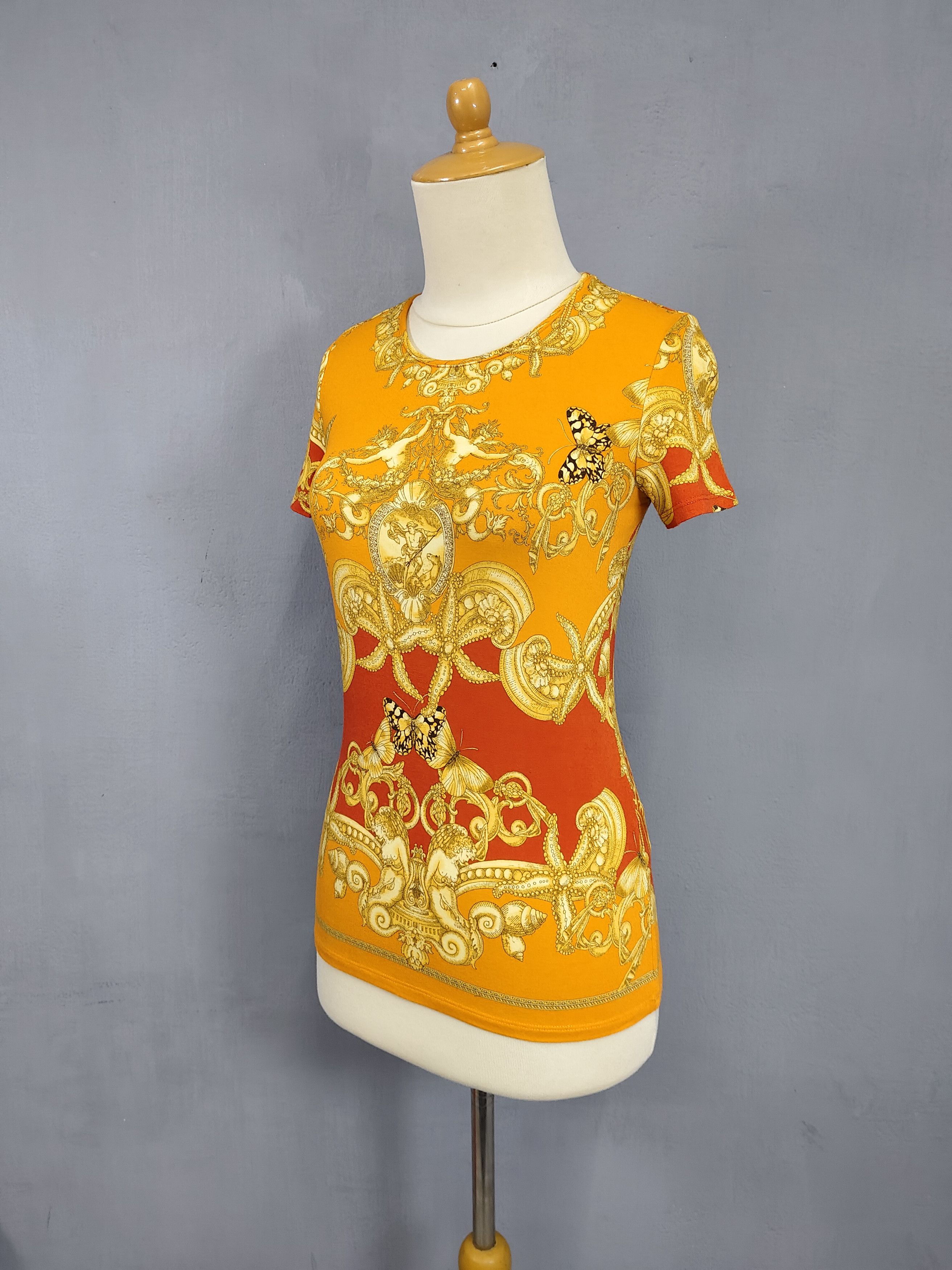 Versace Versace- Glam Style Baroque Marine Starfish Butterfly Tee Size L / US 10 / IT 46 - 12 Thumbnail