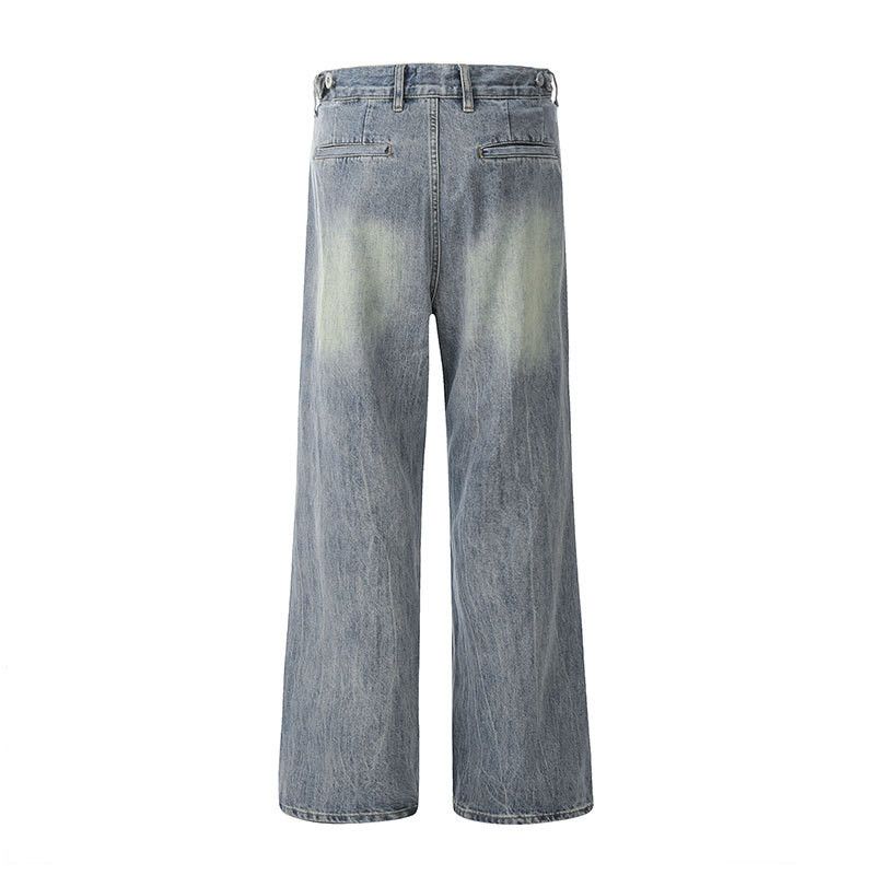 Jean Men's American Street Style Wide-Leg Retro Flared Jeans Size US 32 / EU 48 - 2 Thumbnail