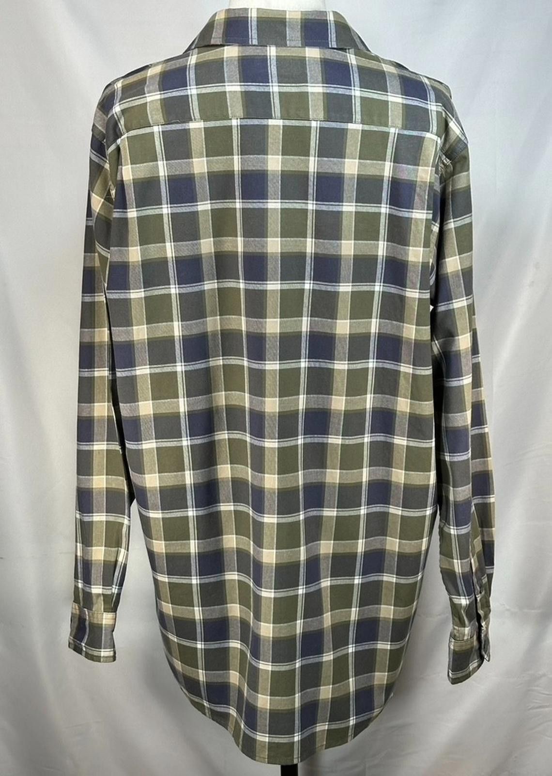 Wrangler Wrangler Plaid Tall Cotton/Polyester Button Up Green/Gray XL Size US XL / EU 56 / 4 - 2 Thumbnail