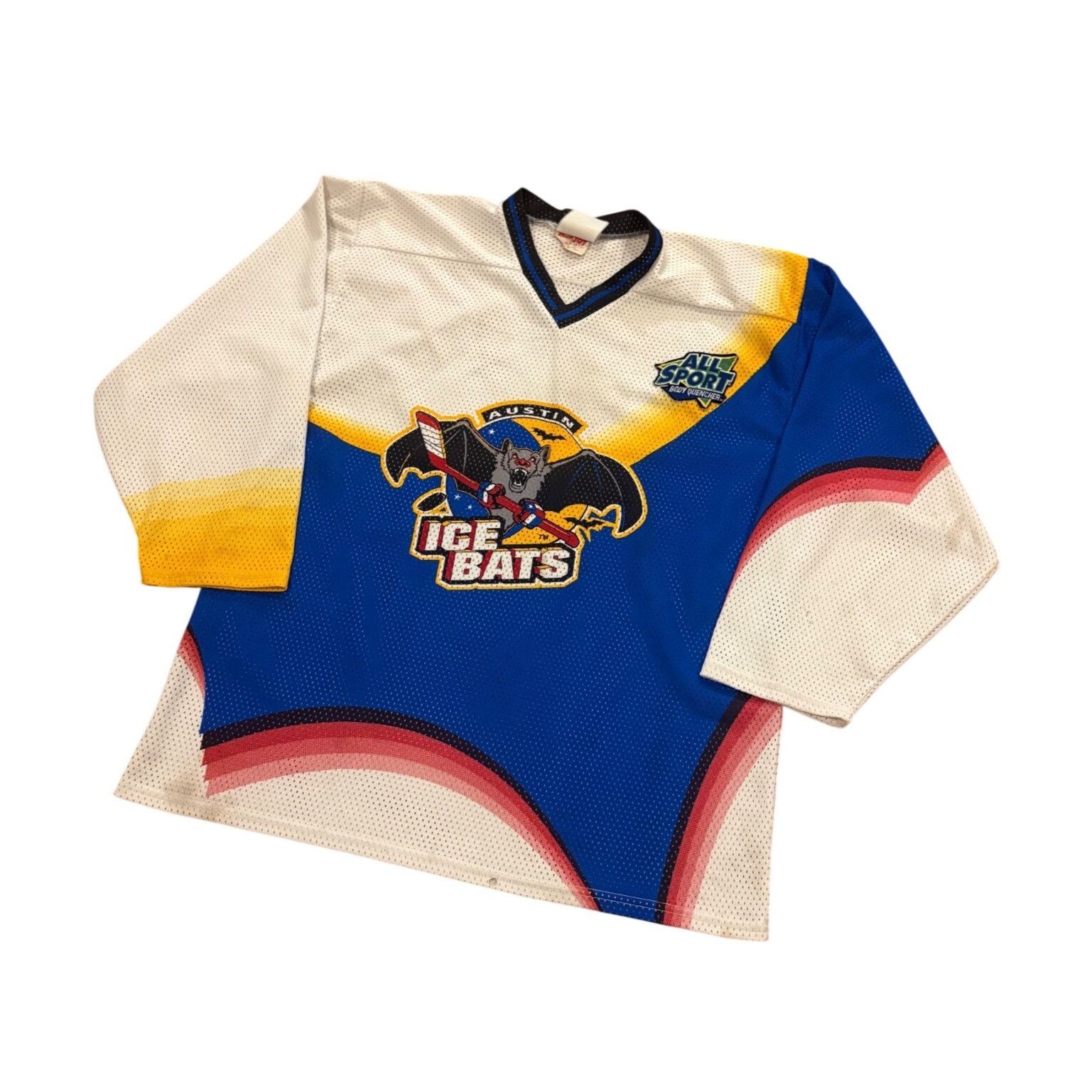 Other Vintage RARE Austin Ice Bats Mesh Minor League Hockey Jersey Size US XL / EU 56 / 4 - 4 Thumbnail