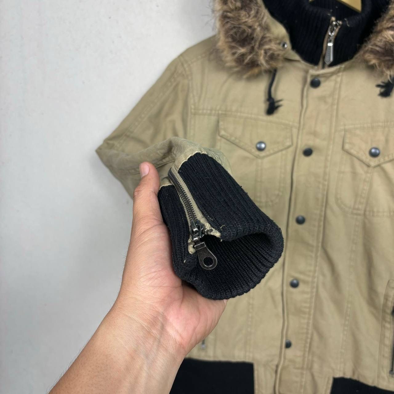 JACKROSE JACKROSE Y2K Streetwear Fur Hood Field Jacket Rockabilly Size US M / EU 48-50 / 2 - 5 Thumbnail