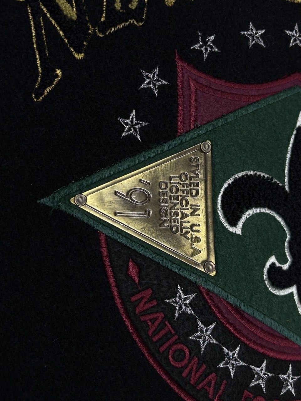 NFL Saints New Orleans Vintage 90s Wool Leather Varsity Jacket Size US XL / EU 56 / 4 - 16 Thumbnail