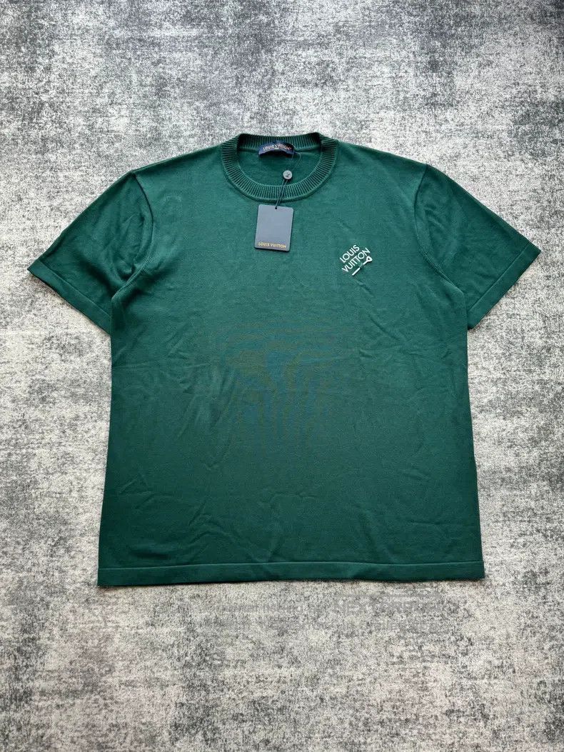 Louis Vuitton Louis Vuitton size 4L Dark green pin knitted short sleeve Size US M / EU 48-50 / 2 - 1 Thumbnail