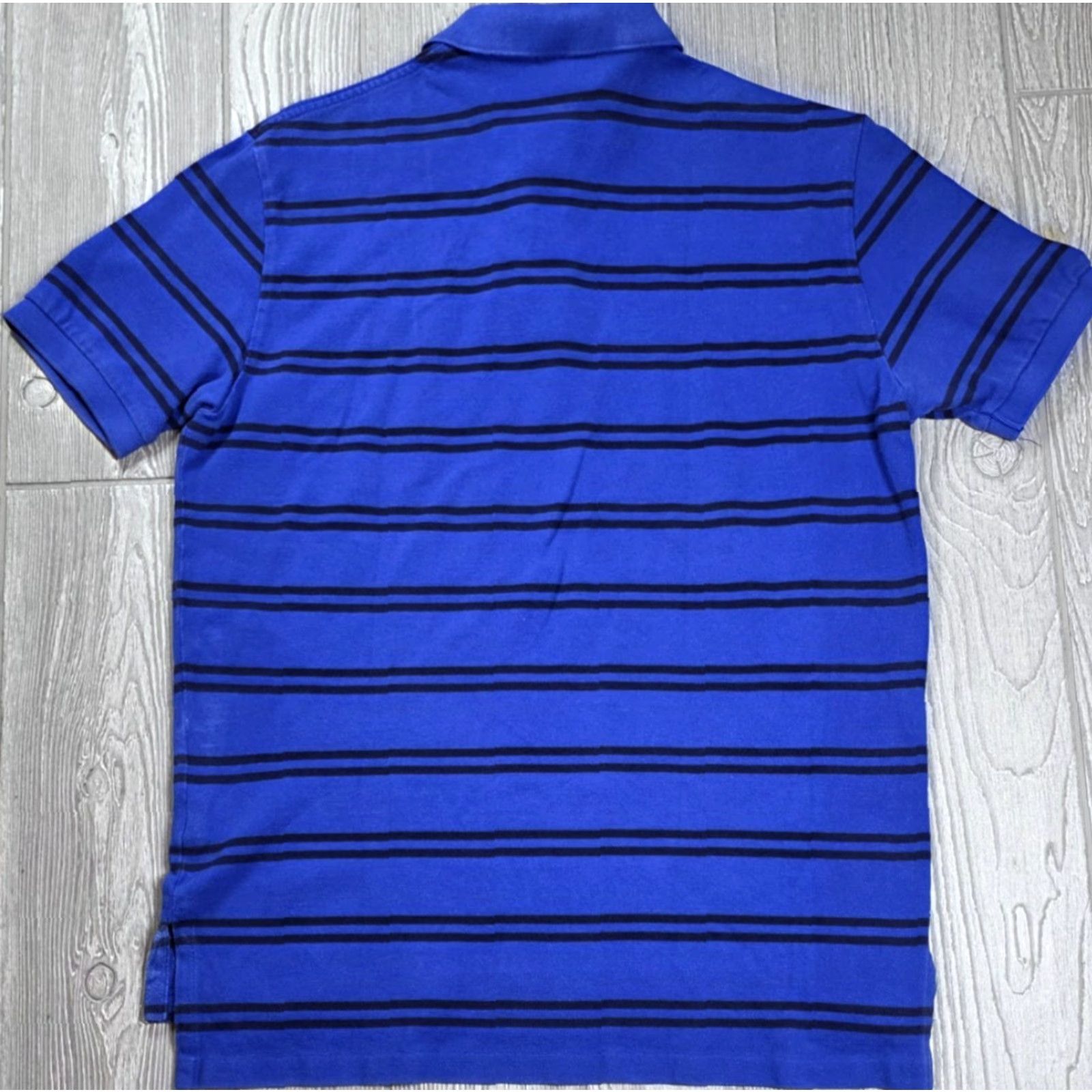 Polo Ralph Lauren Polo Ralph Lauren Short Sleeve Shirt Men L Blue Stripe Orange Pony Pique Shirt Mens Striped Polo, 100% Cotton, Classic Fit, Blue Size US L / EU 52-54 / 3 - 5 Thumbnail