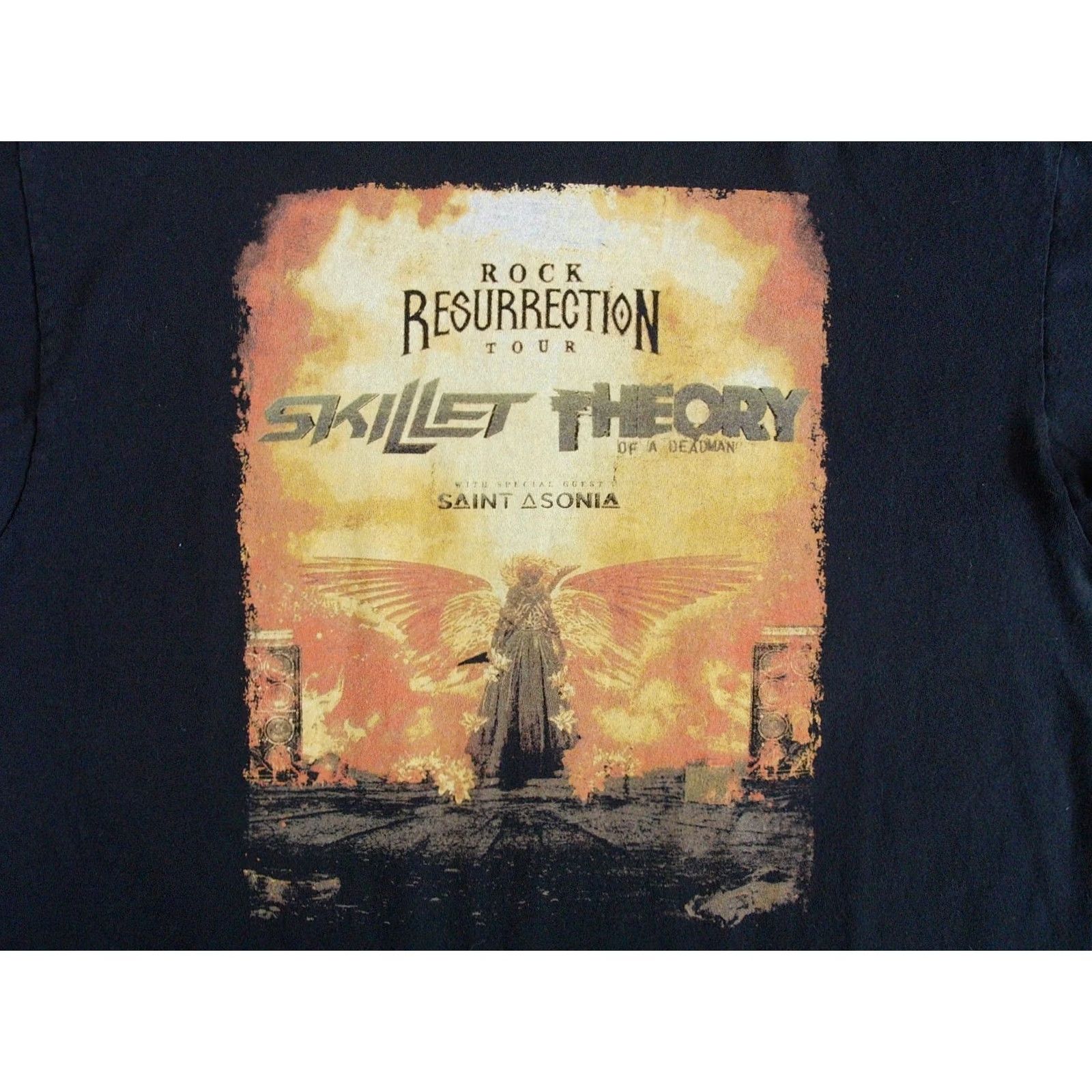 Port & Company VINTAGE Rock Resurrection Tour T-Shirt Mens Large Band Theory of a Deadman SKILLET Size US L / EU 52-54 / 3 - 4 Thumbnail