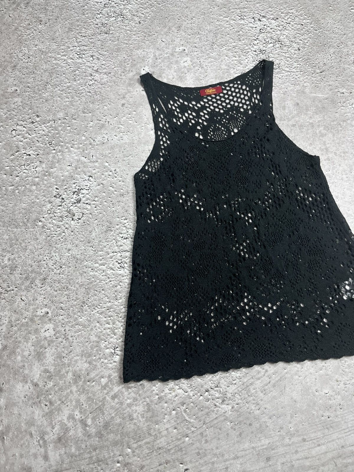 Other Buffalo London Y2K Knit Mesh Tank Top Black Semi Sheer M Size M / US 6-8 / IT 42-44 - 3 Thumbnail