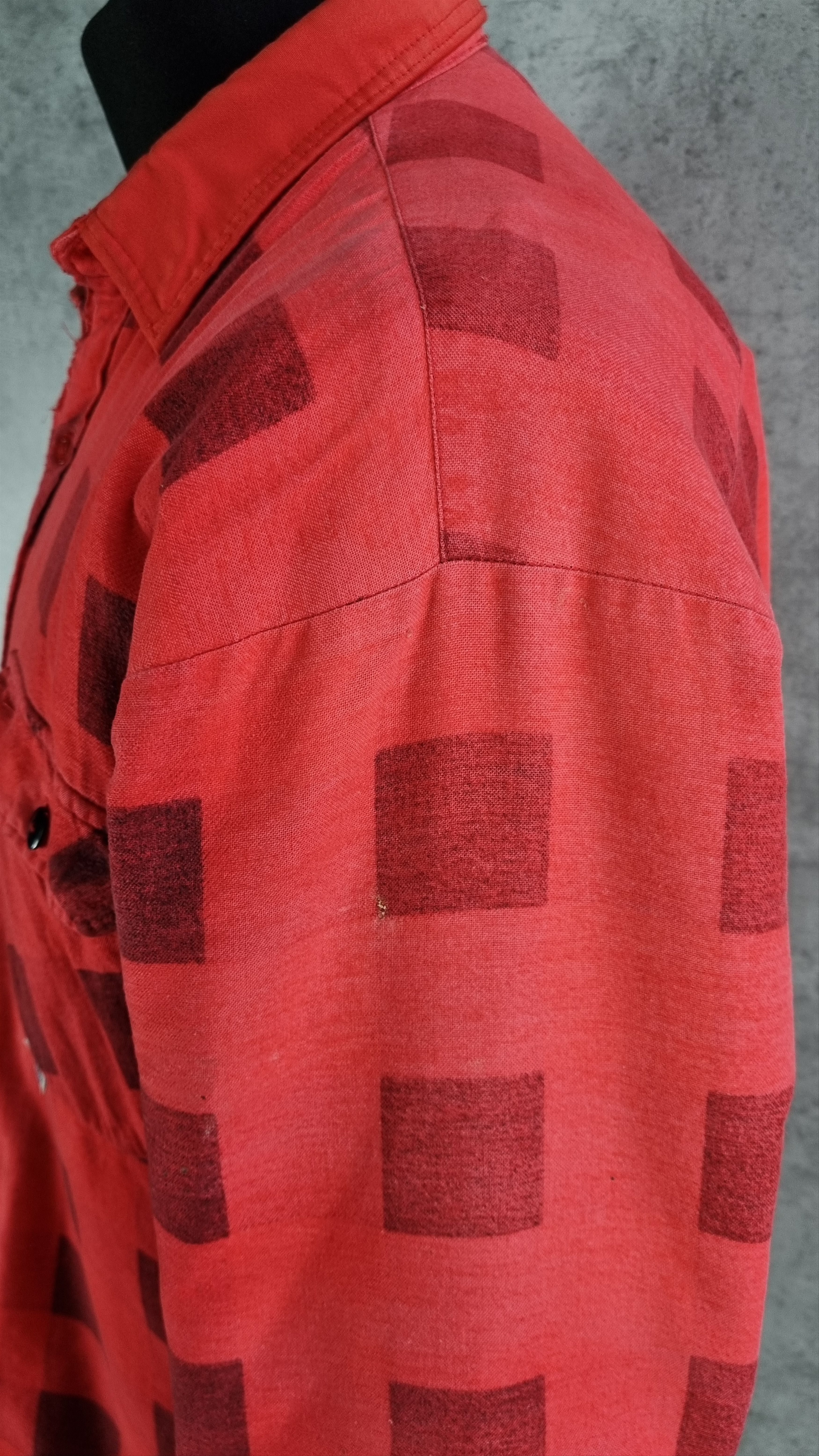 Le Laboureur × Vintage 80s Rare Quilted Plaid Worked Over Shirt Grunge Thrashed Size US L / EU 52-54 / 3 - 13 Thumbnail