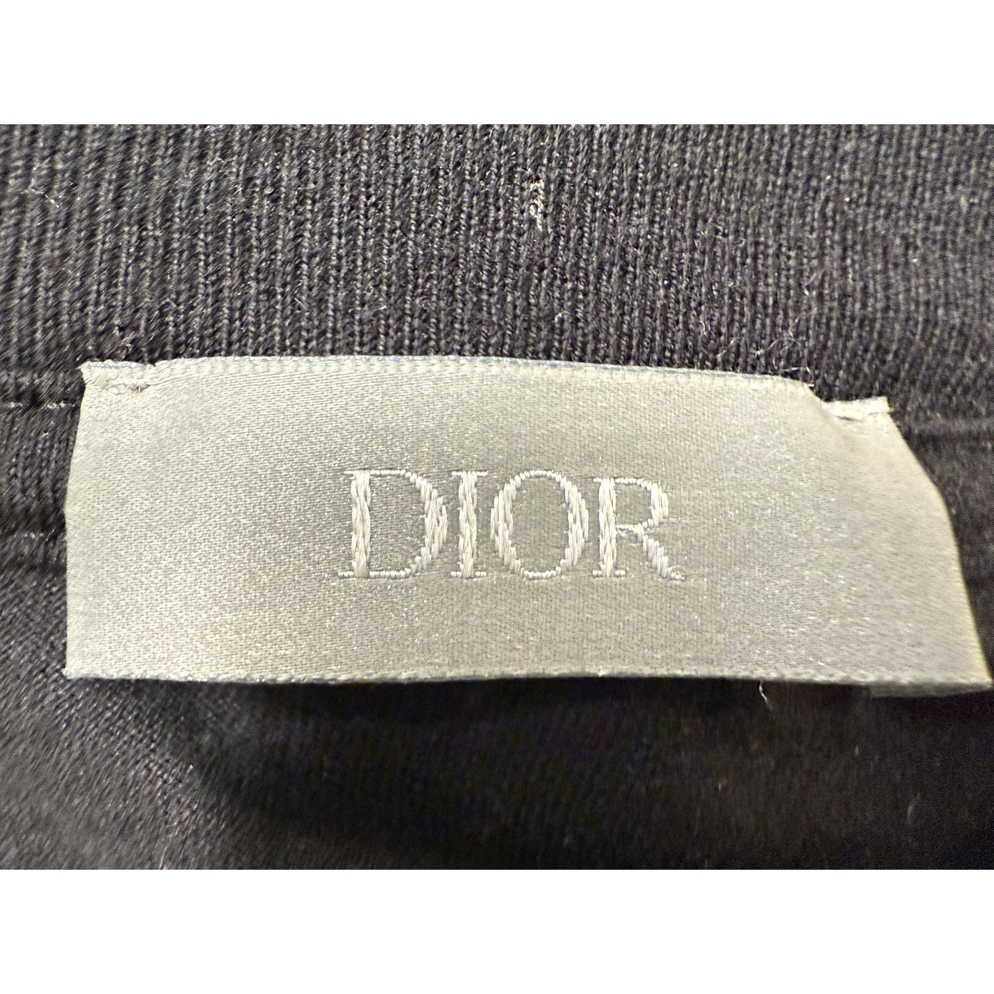 Dior Christian Dior Black Graphic Printed Cotton T-Shirt XL Made Size XL / US 12-14 / IT 48-50 - 3 Thumbnail