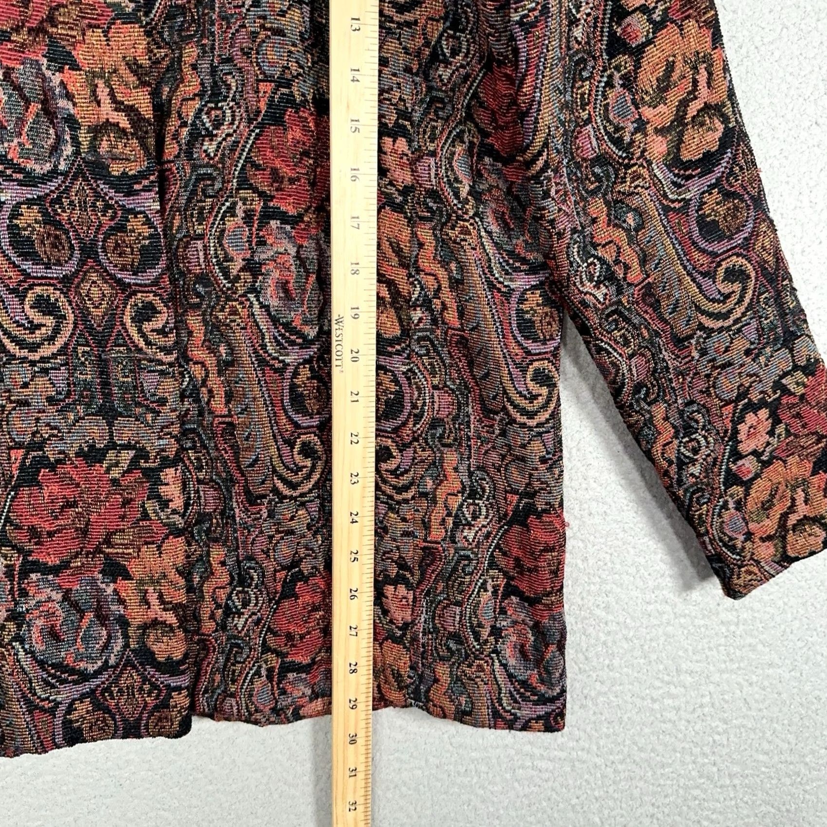 Coldwater Creek Coldwater Creek Jacket Womens Large Tapestry Jacquard Paisley Boho Statement PCS Multicolor Polyester Button Lining Viscose Casual Women's Jacket Size L / US 10 / IT 46 - 7 Thumbnail
