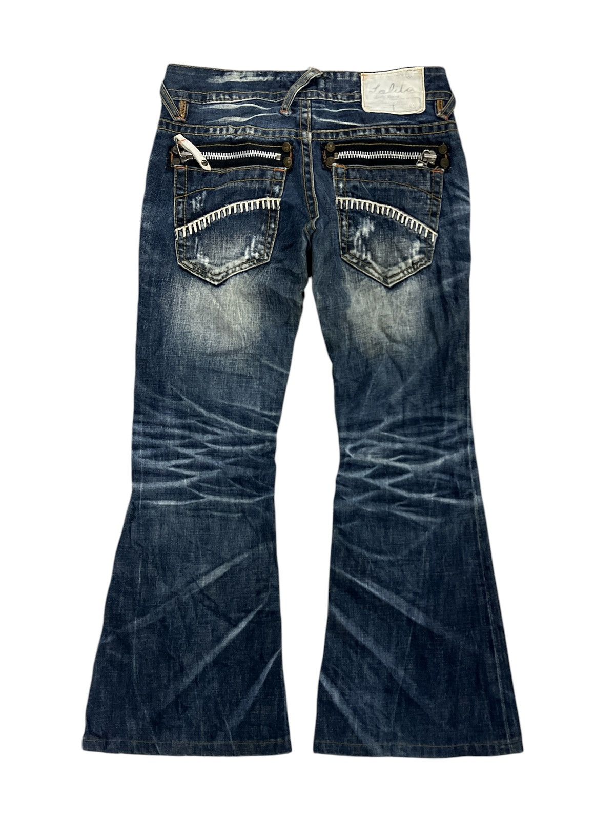 Japanese Brand FLARED🔥LOLITA DISTRESSED DENIM PANT Size US 28 / EU 44 - 6 Thumbnail