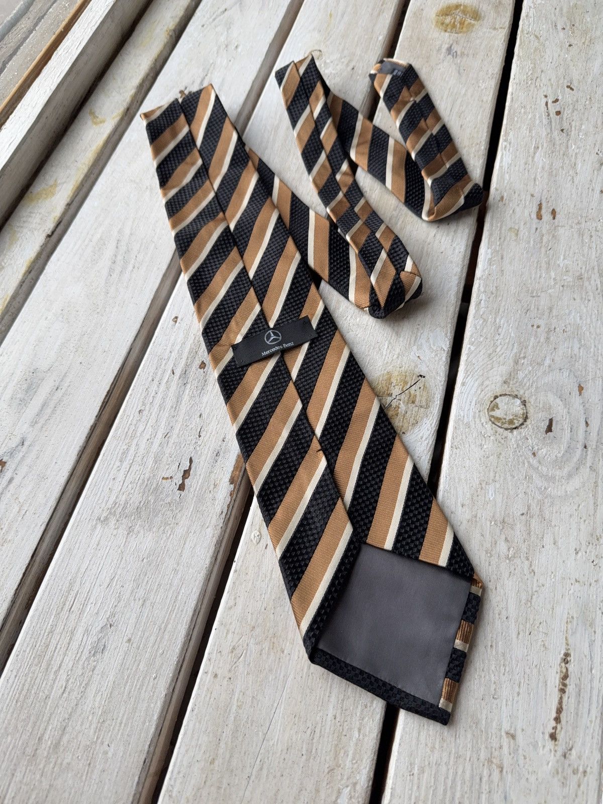 Mercedes-Benz × Vintage Racing Luxury Official Mercedes Benz Silk Tie Size ONE SIZE - 4 Thumbnail
