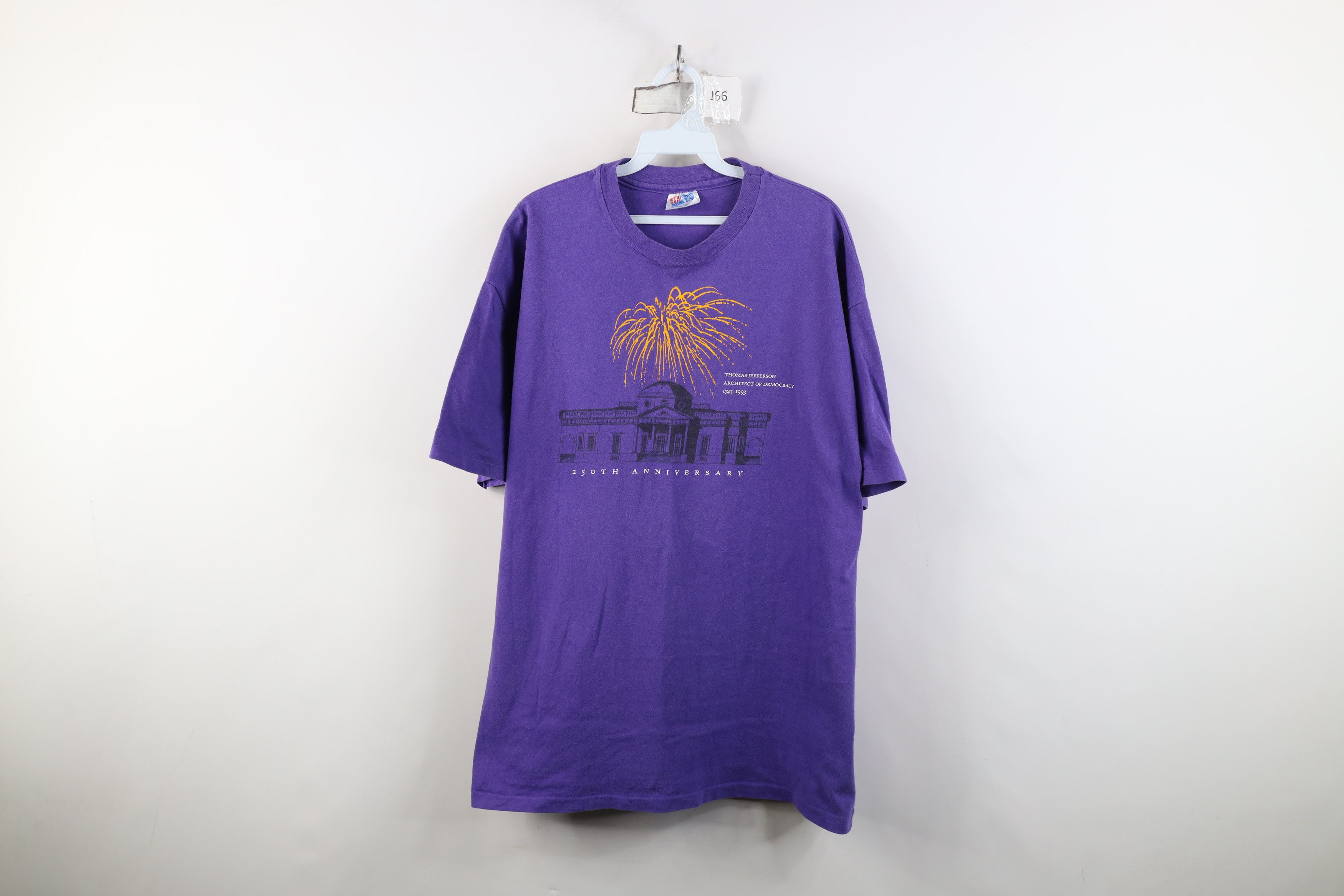 Vintage Vintage 90s Thomas Jefferson Democracy T-Shirt USA Size US XL / EU 56 / 4 - 1 Thumbnail