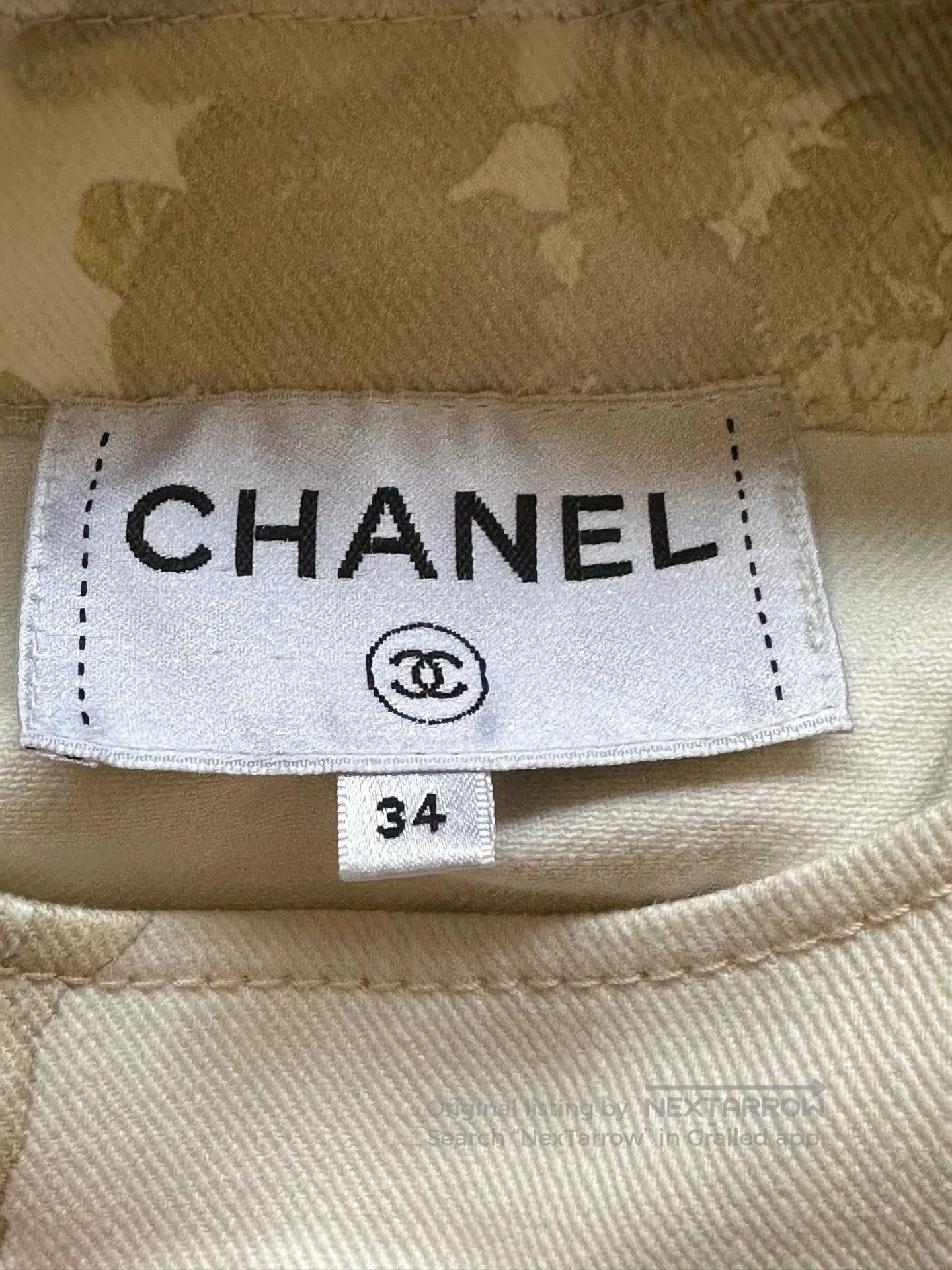 Chanel Chanel Greek Floral Lambskin Short-Sleeve Dress. Size US 34 / EU 50 - 3 Thumbnail