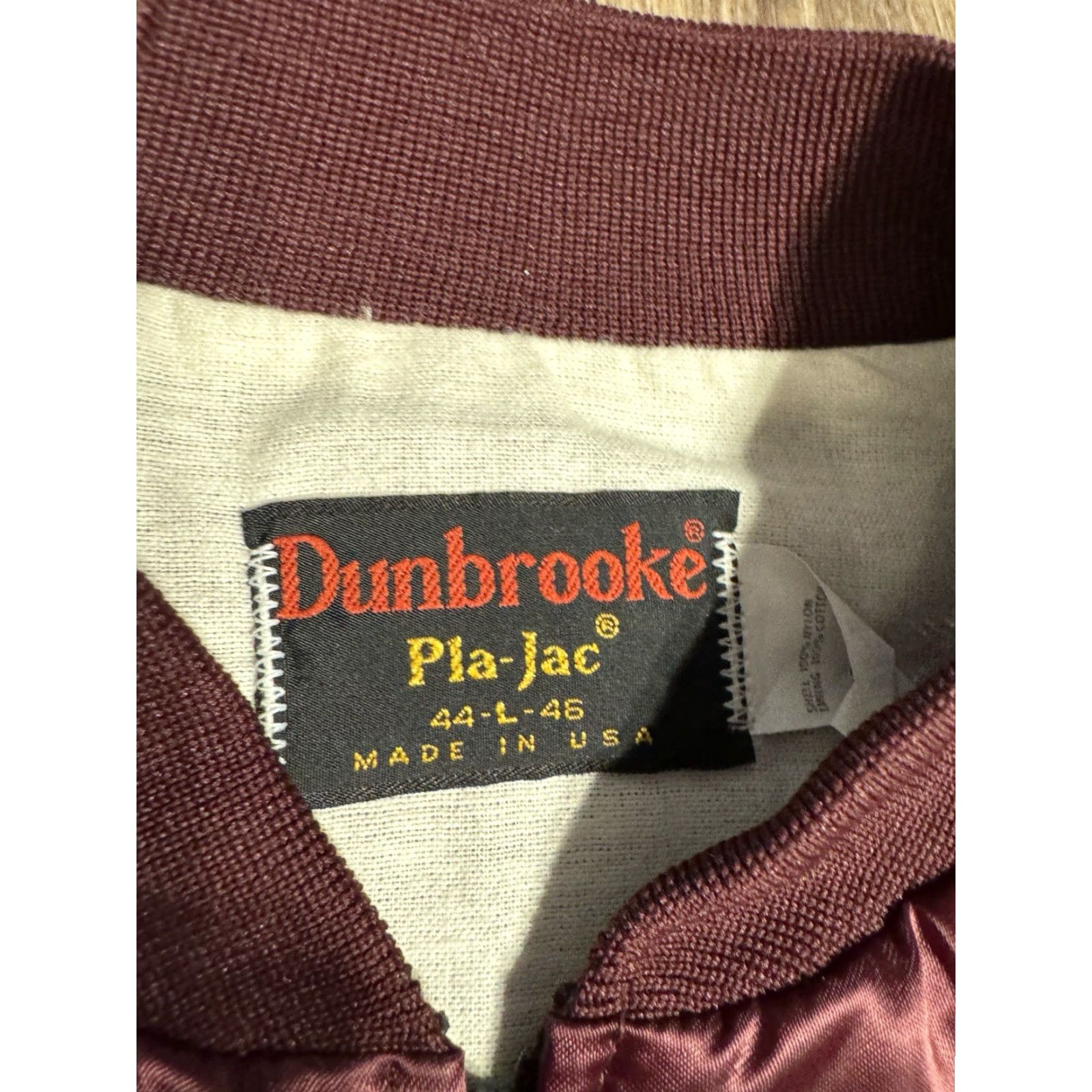 Dunbrooke VINTAGE Power Company Red Bomber Jacket Dunbrooke Pla-Jac Large L Unisex Adults Size US L / EU 52-54 / 3 - 4 Thumbnail