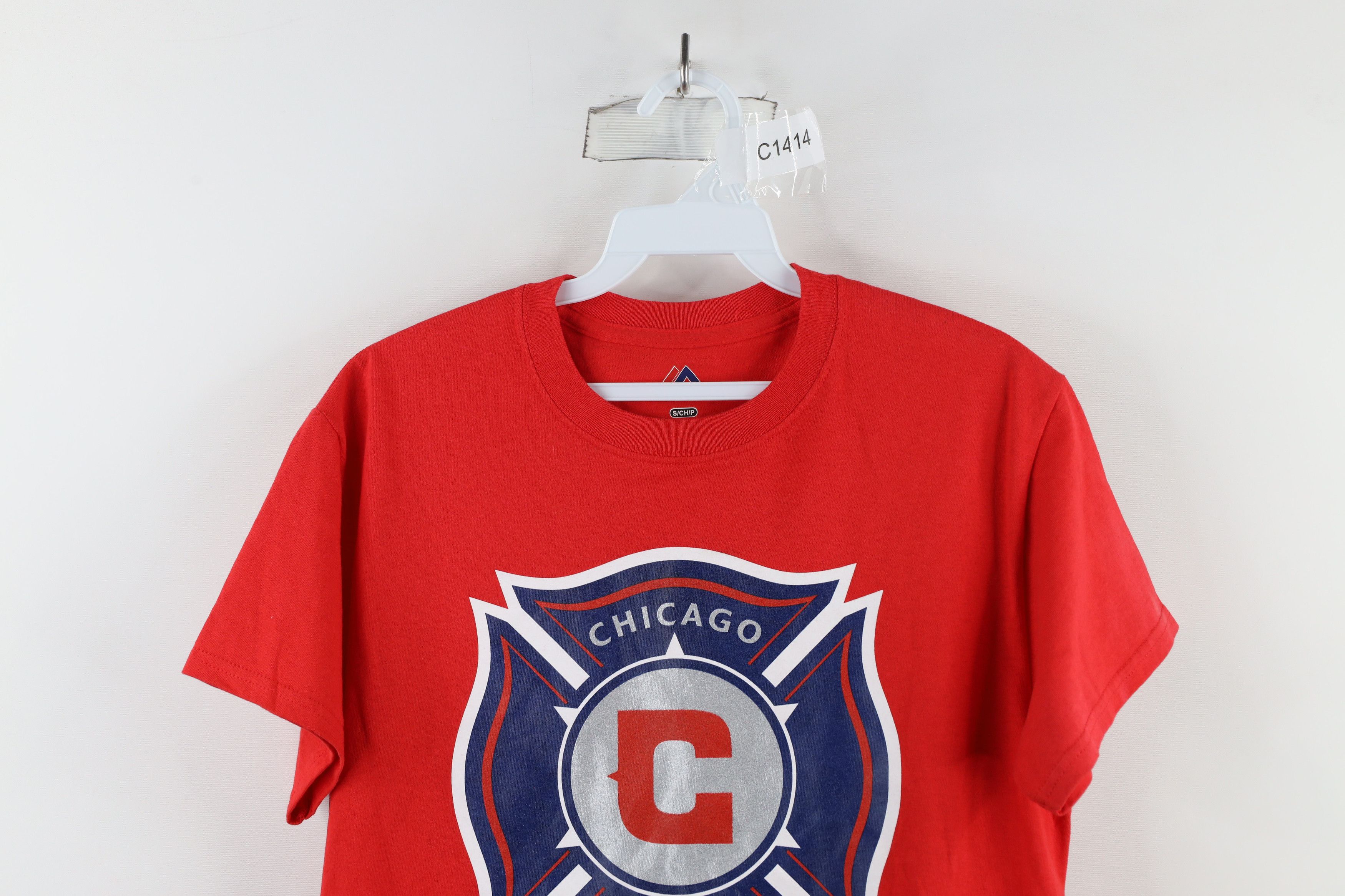 Majestic × Vintage Vintage Majestic Out MLS Chicago Fire Soccer T-Shirt Red Size US S / EU 44-46 / 1 - 2 Thumbnail