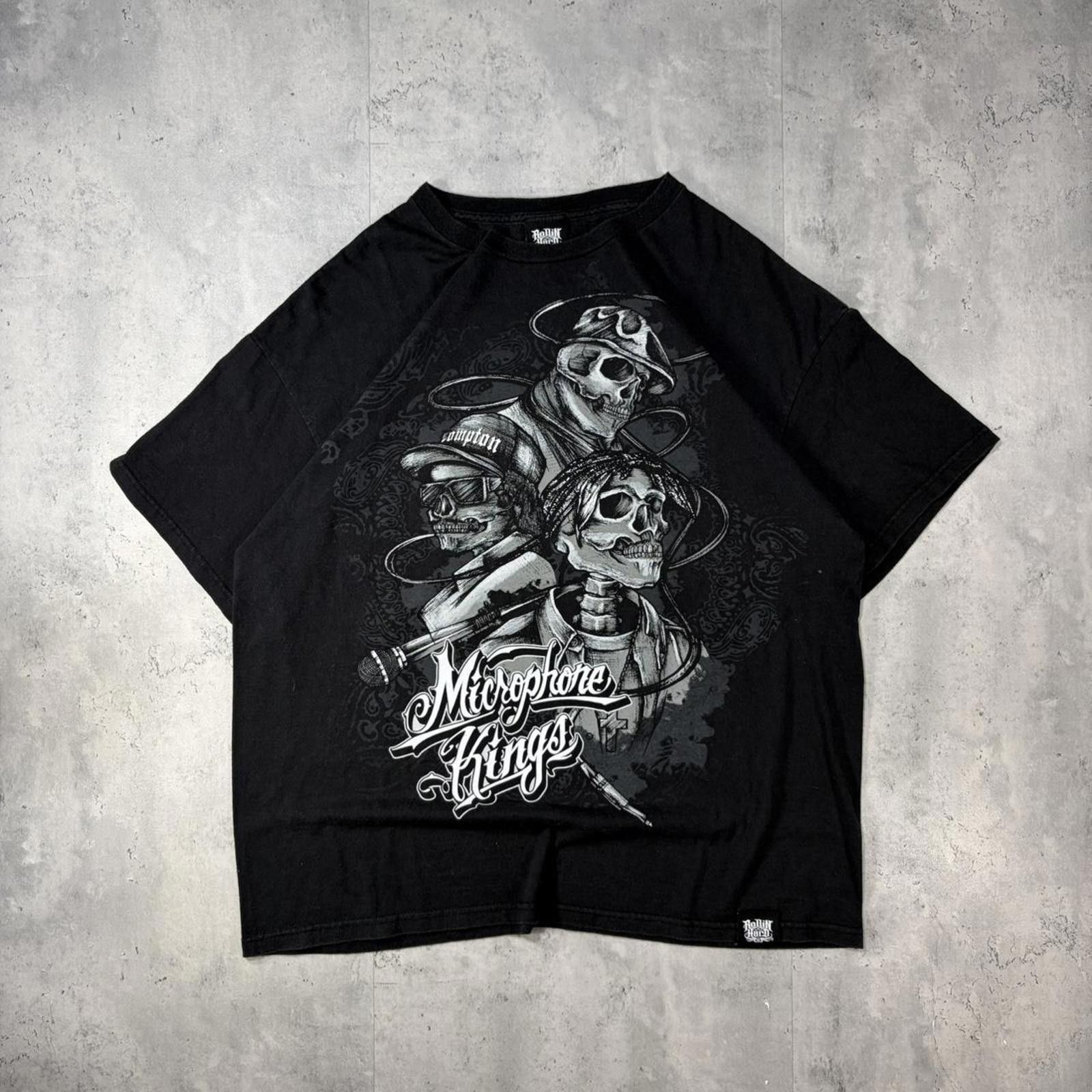 Other Y2K Black Rolling Hard Grunge Cross Biker T-Shirt Size US XL / EU 56 / 4 - 1 Thumbnail