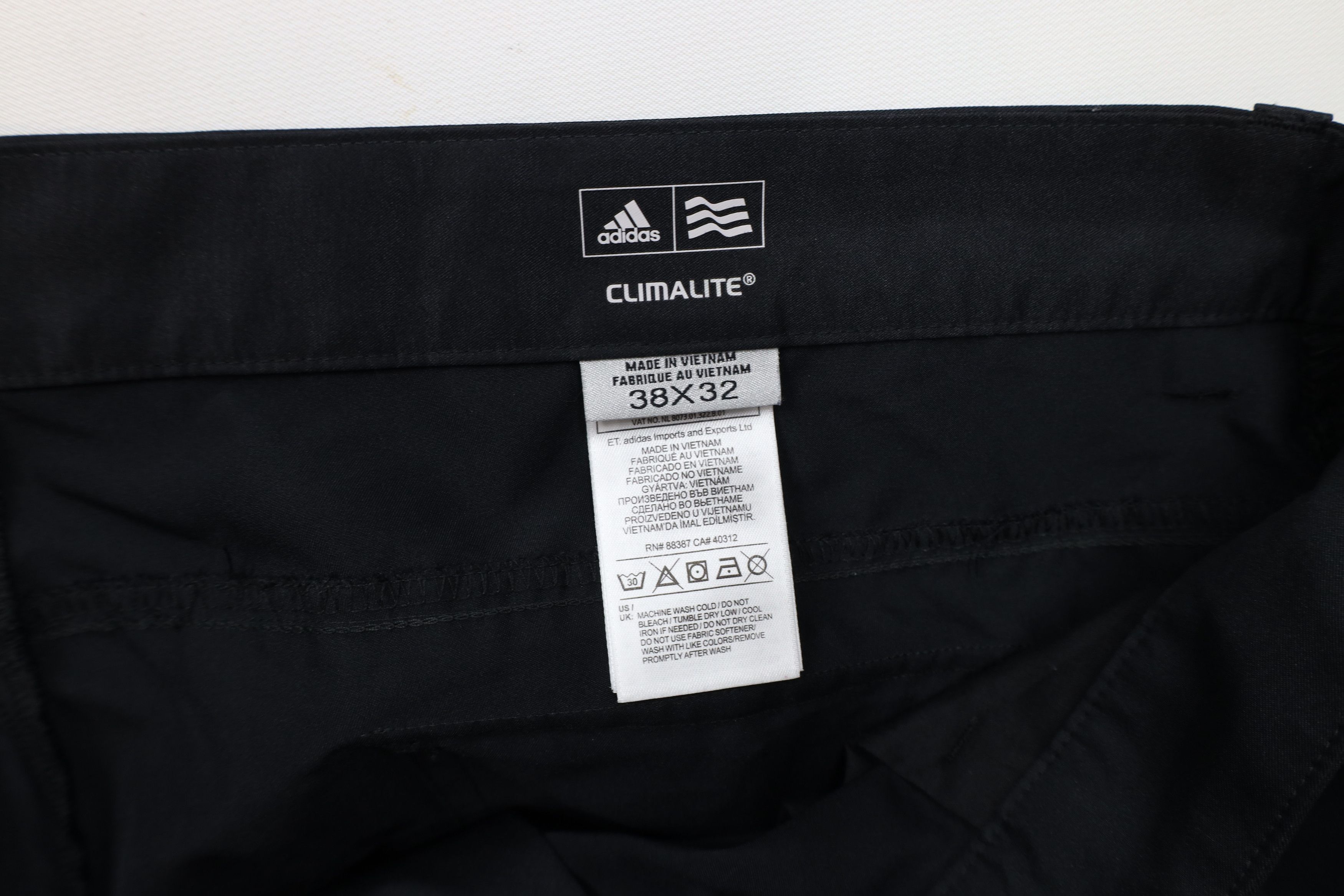 Vintage Y2K Adidas Golf Wide Leg Tech Chino Pants Black