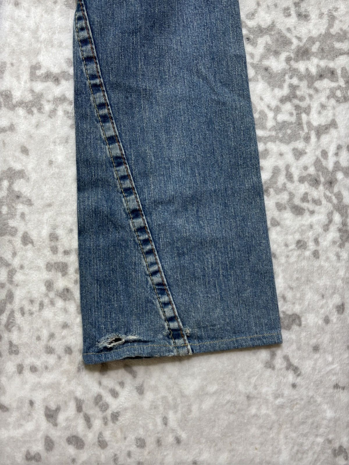 True Religion True Religion Joey Flare Denim Jeans Light Blue Distressed Size US 32 / EU 48 - 13 Thumbnail